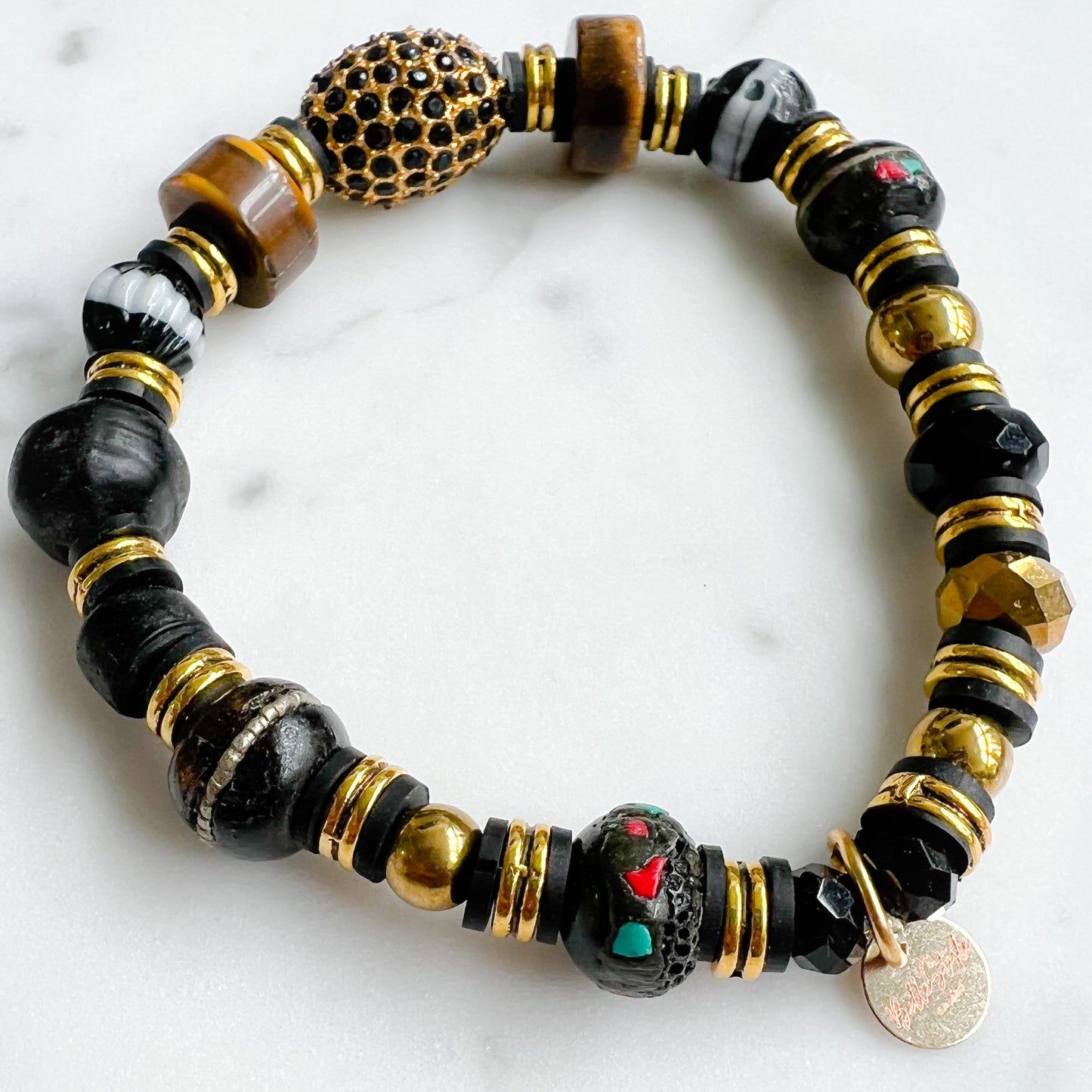 Black Pineapple Tiger Eye Bracelet - BelleStyle