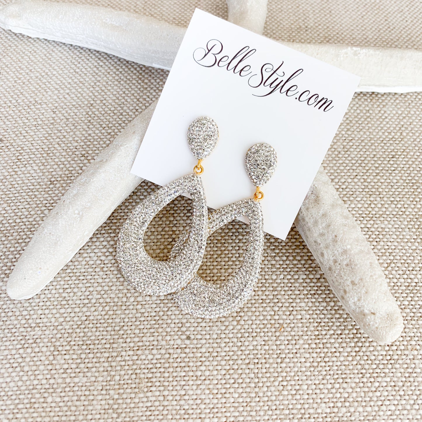 Larme Crystal Teardrop Earrings - BelleStyle
