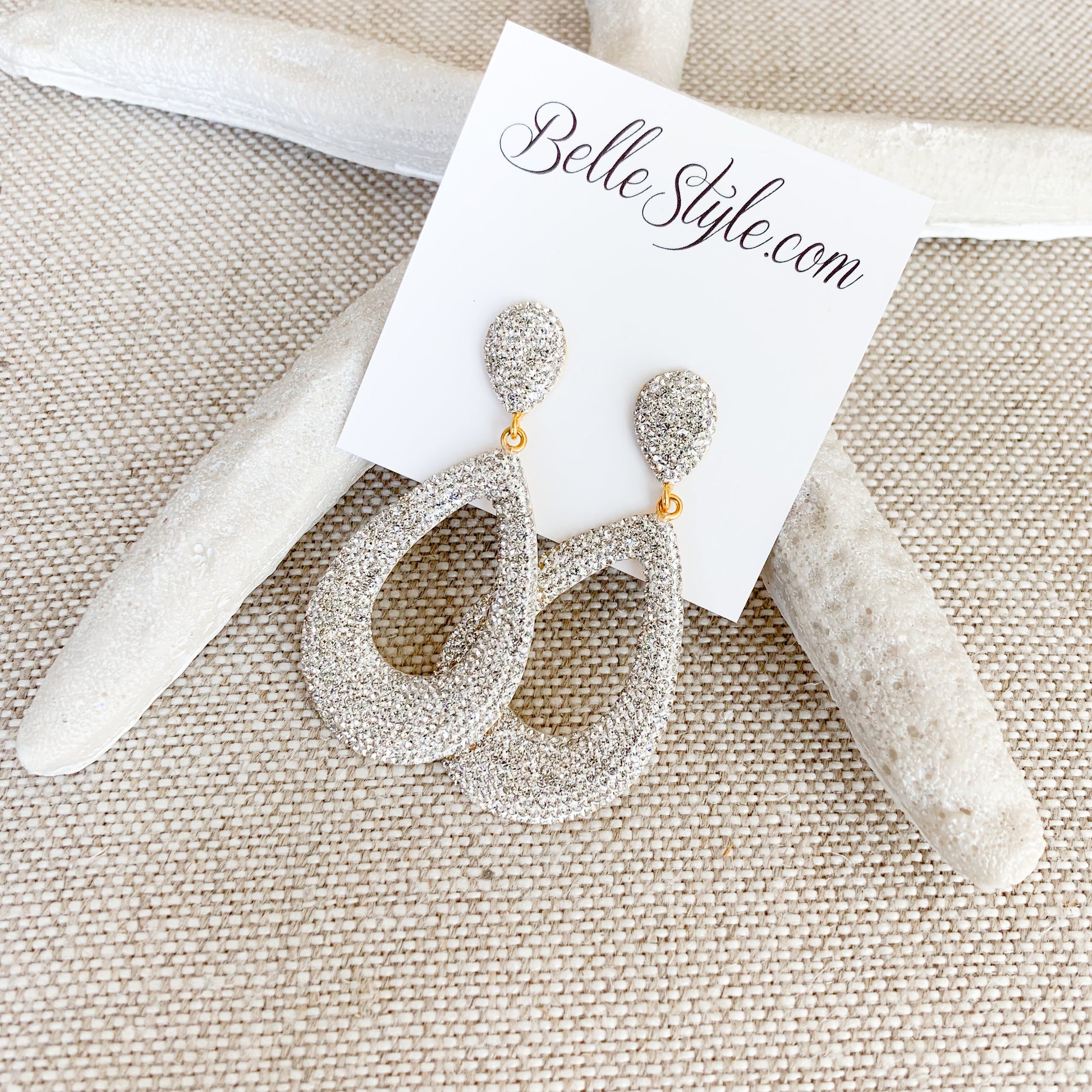 Larme Crystal Teardrop Earrings - BelleStyle