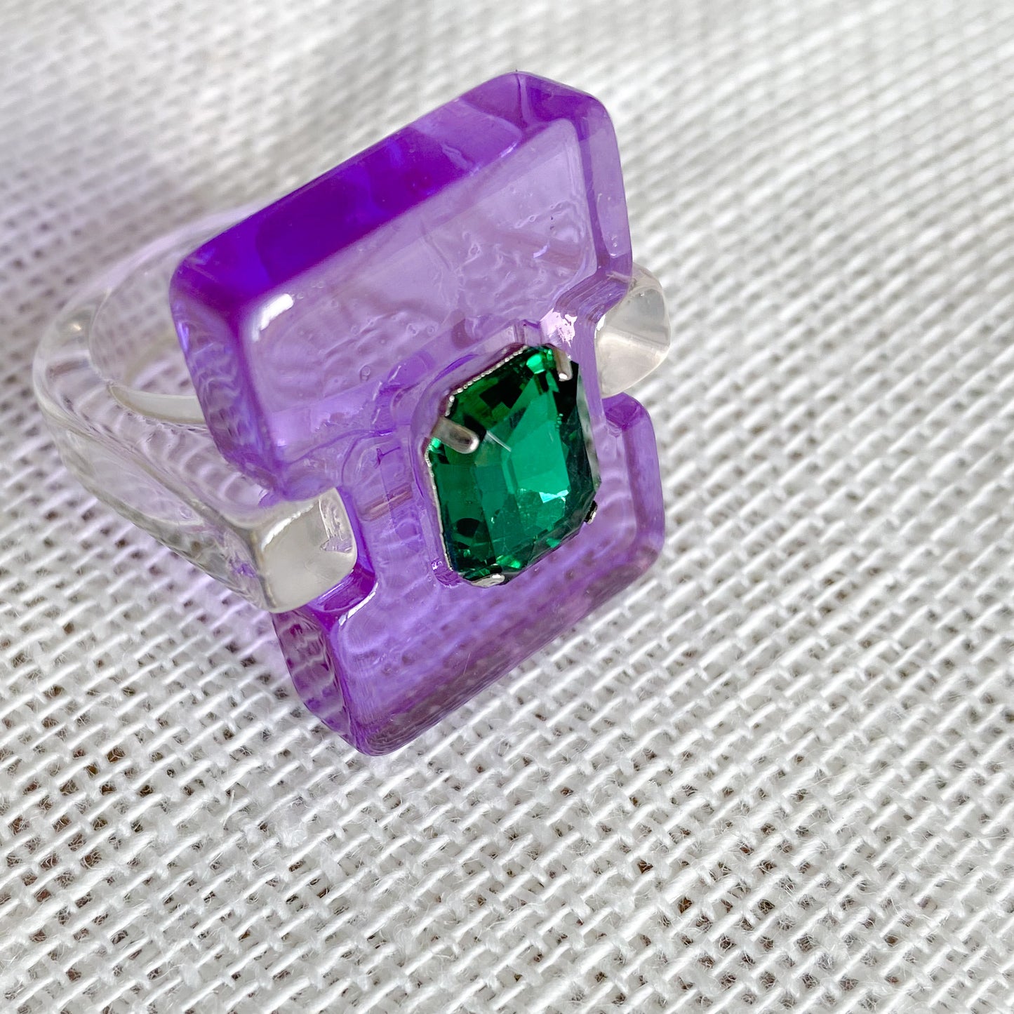 Candy Paint Rectangle Ring - BelleStyle