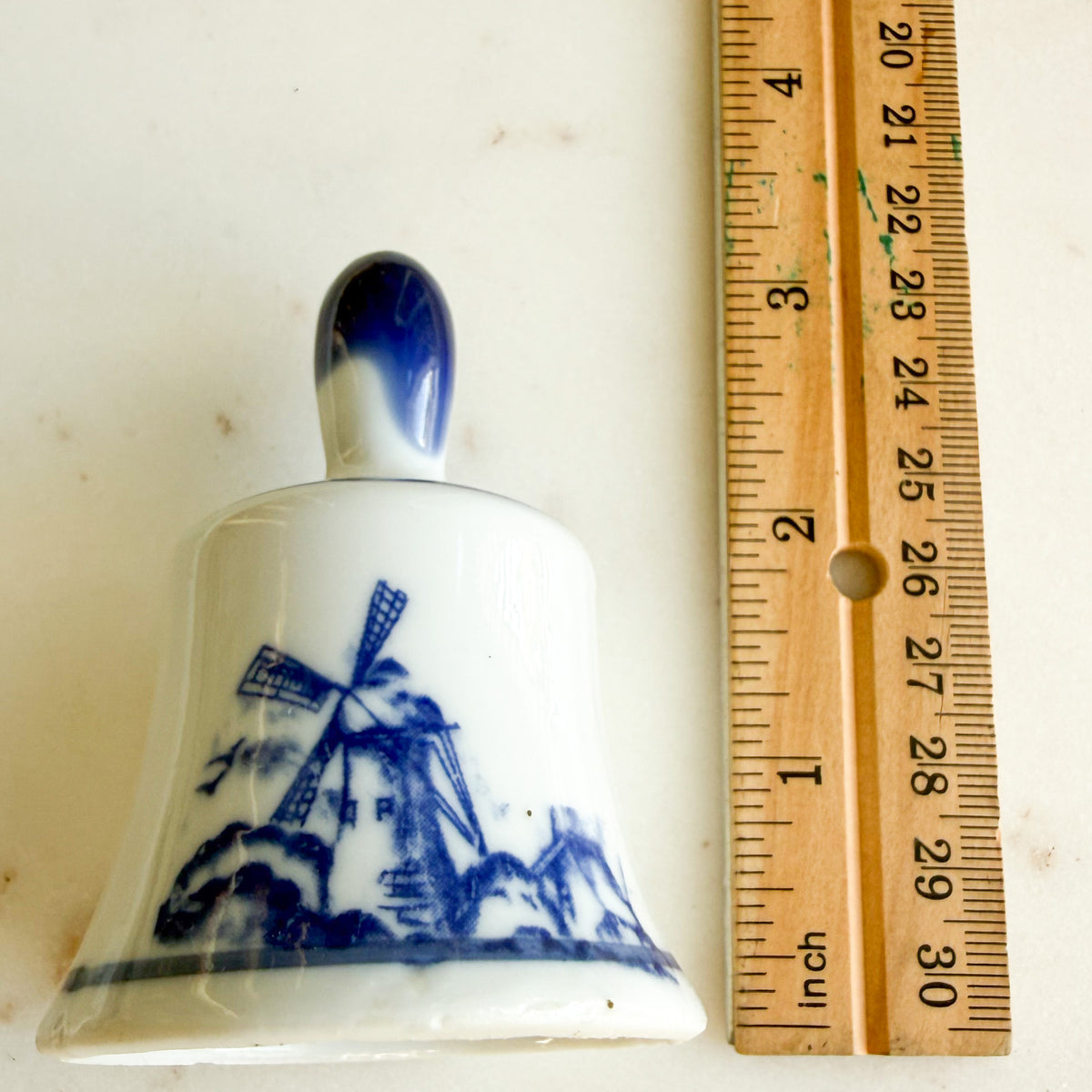 Windmill Delft  Cobalt Blue Porcelain Mini Dinner Bell