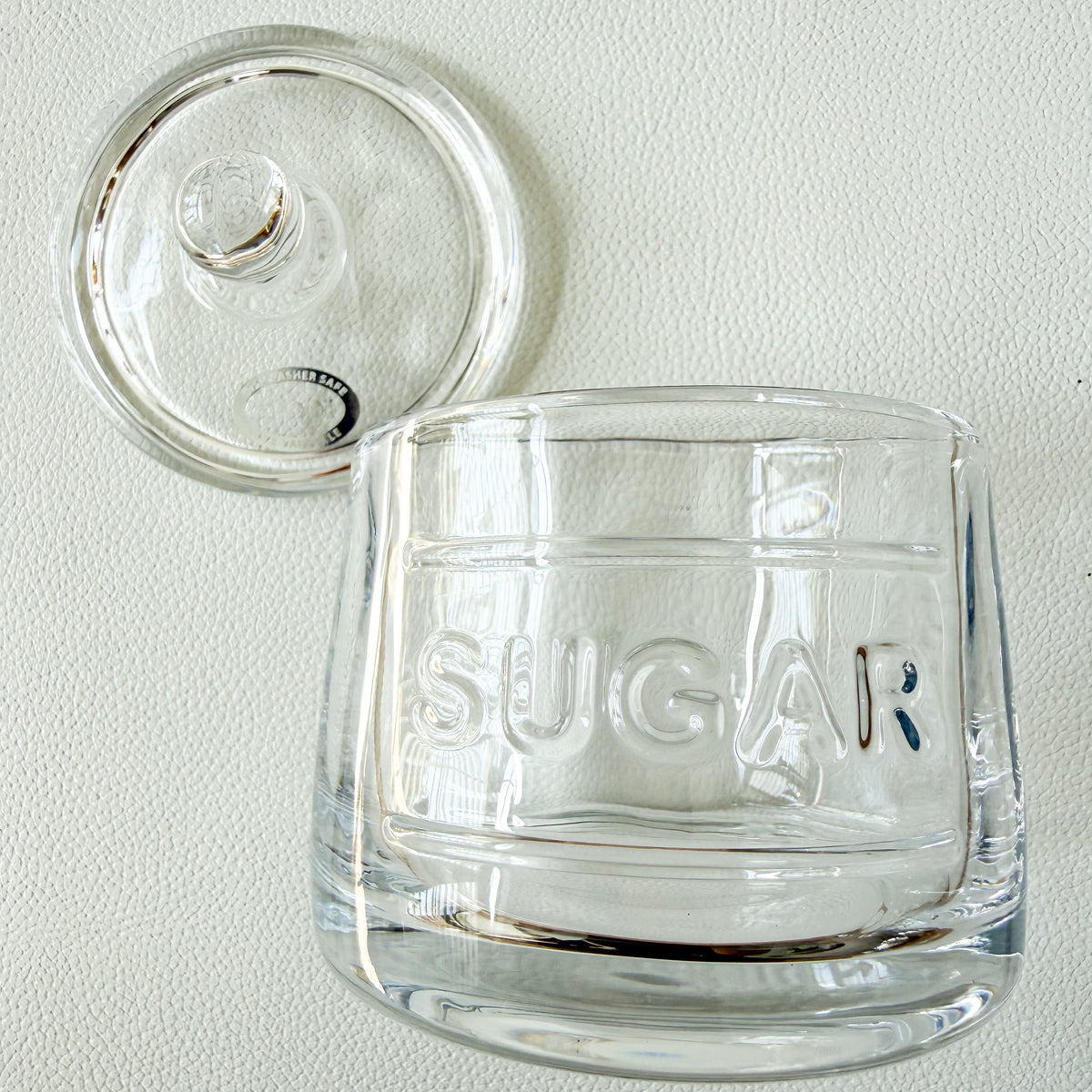 Rogan Thick Glass Abbott Sugar Jar with Lid - BelleStyle