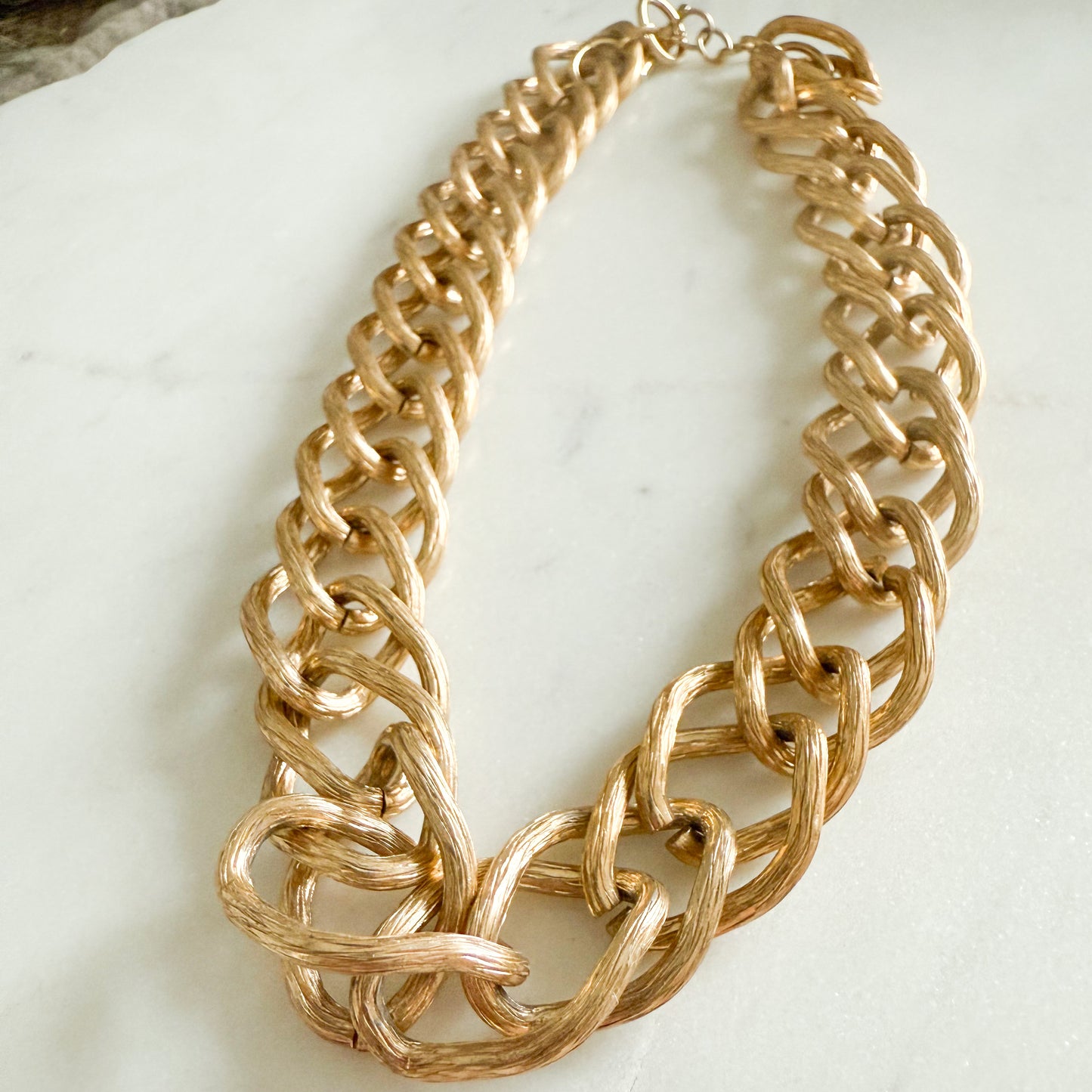 Donna Archive Vintage Gold Chain Choker Necklace - BelleStyle