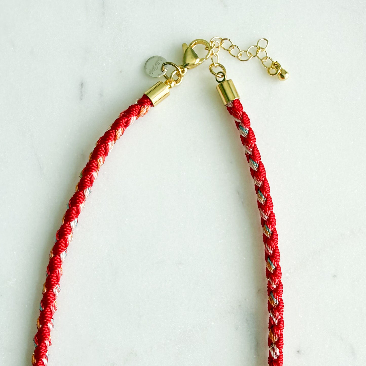 The Banks Semi-Precious Stone Braided Rope Necklace - BelleStyle