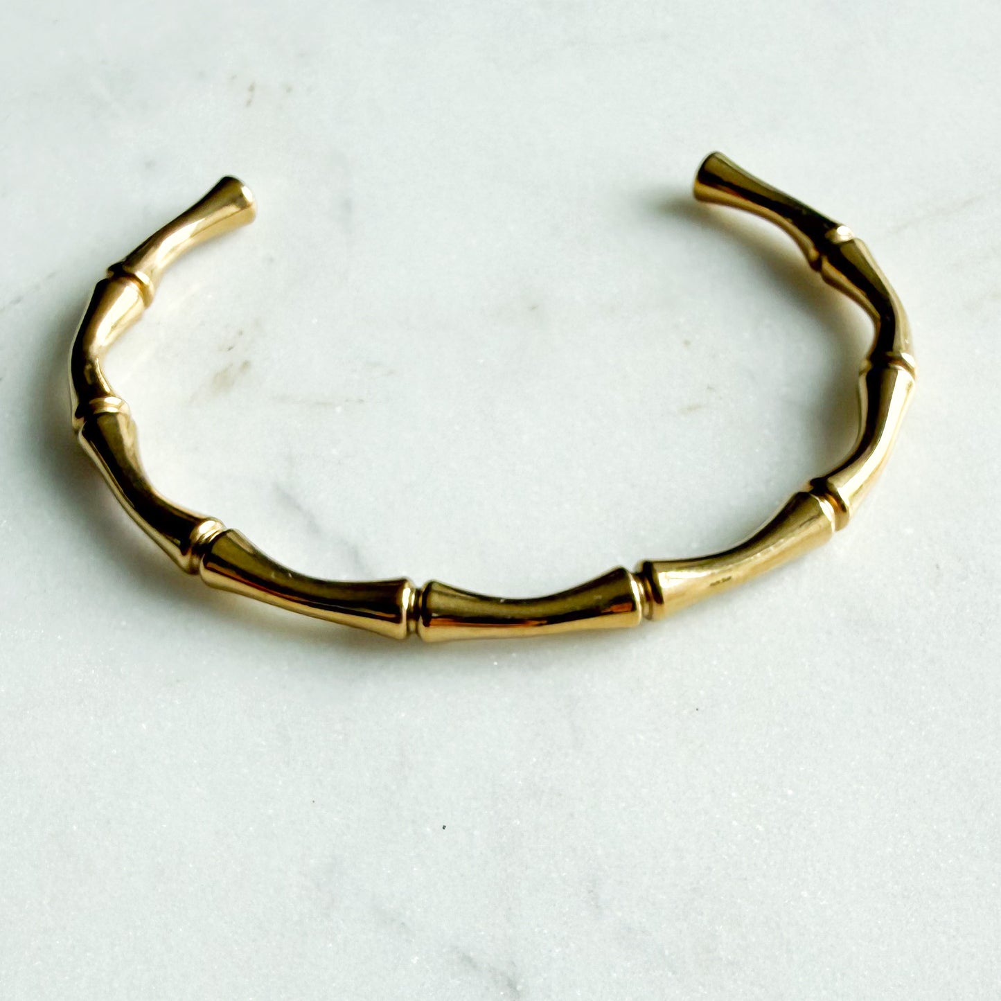 Bamboo Gold Cuff Bracelet - BelleStyle