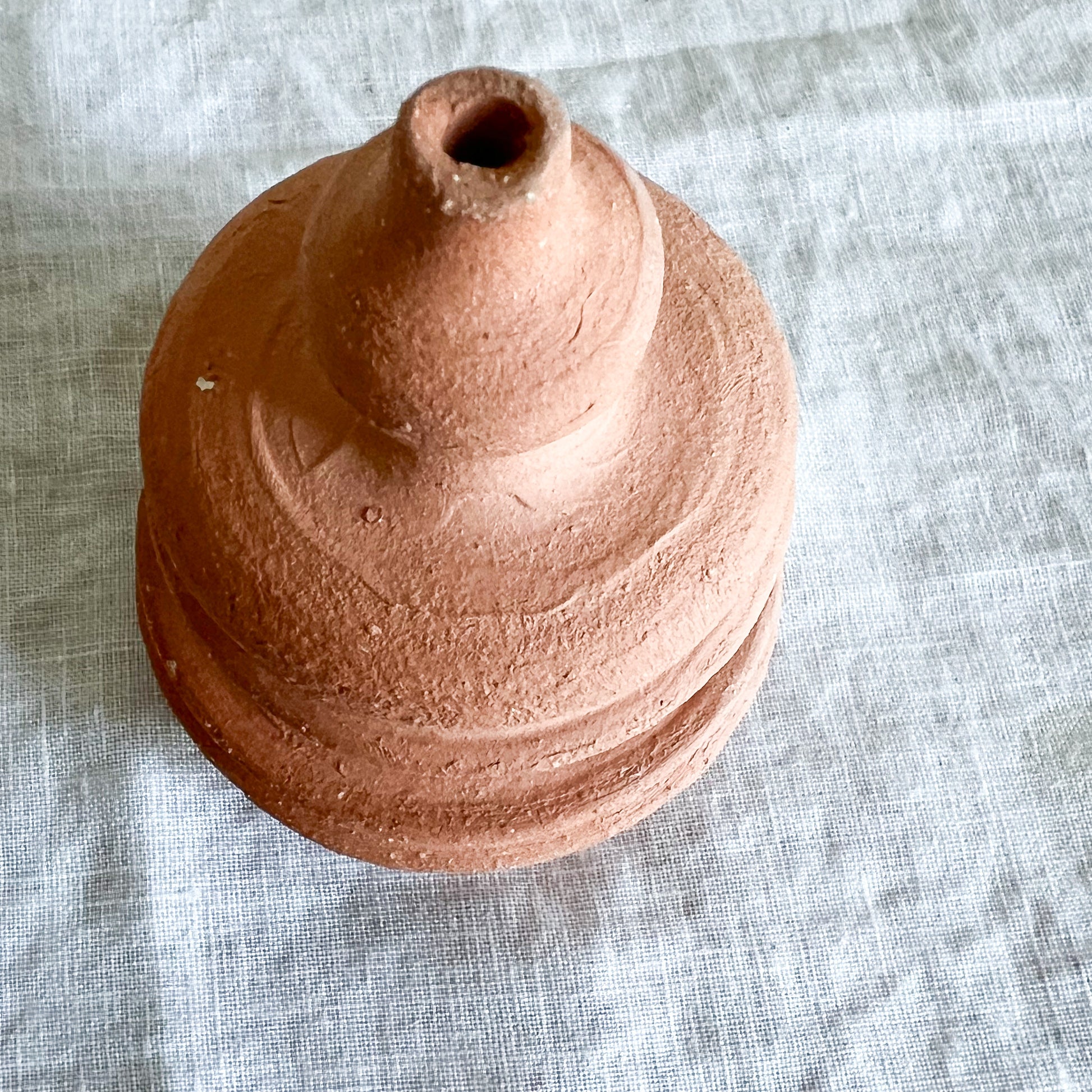 Evan Terra Cotta Modern Organic Stem Vase