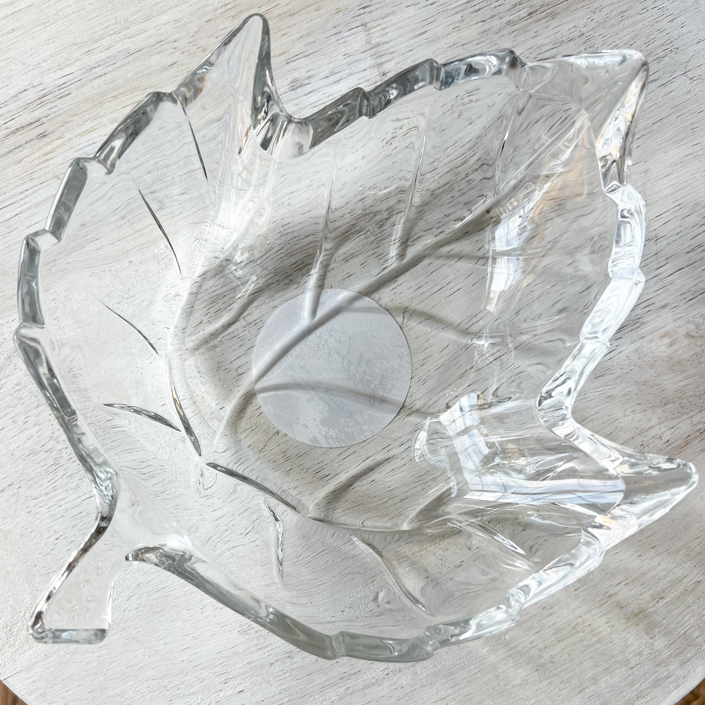 Maple Leaf Vintage Crystal Sustainable Jewelry Bowl