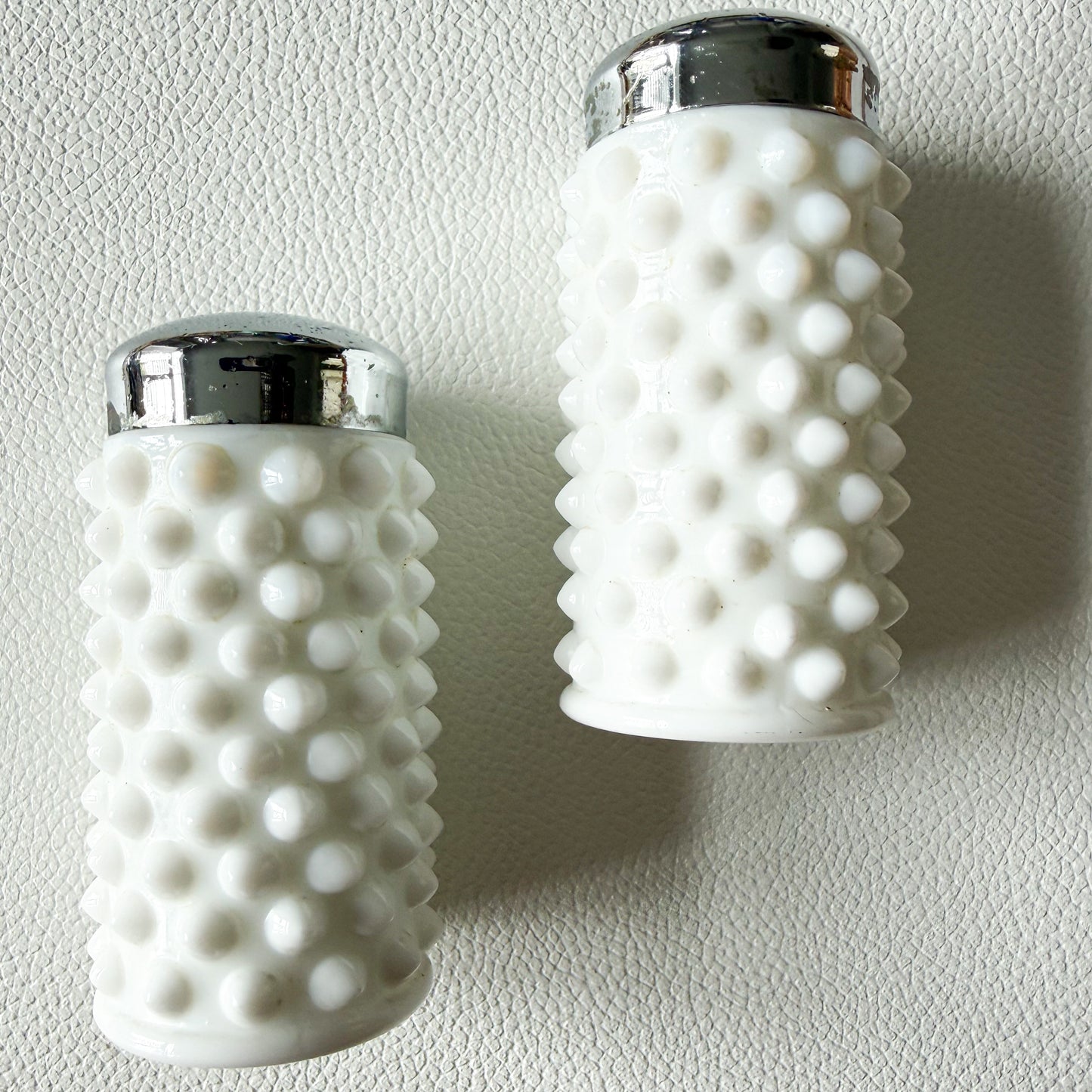 Nantucket Vintage Milk Glass Salt & Pepper Shakers - BelleStyle