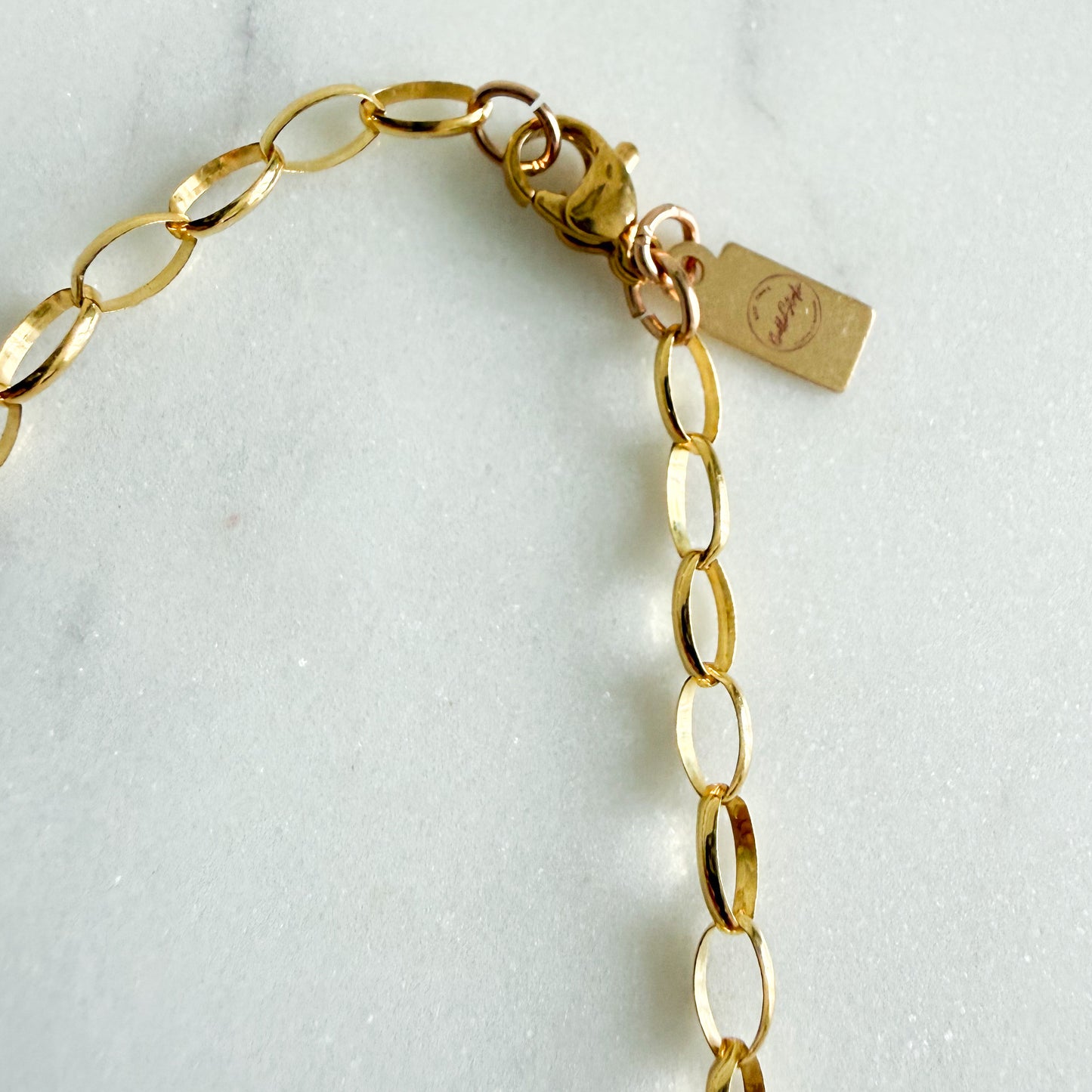 Sydney Vintage Cross Freshwater Pearl Charm 14KT GF Chain Necklace