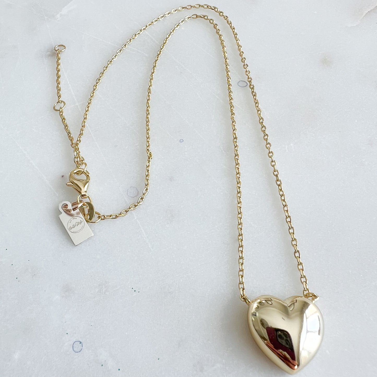 Corona Puff Heart 925 Necklace