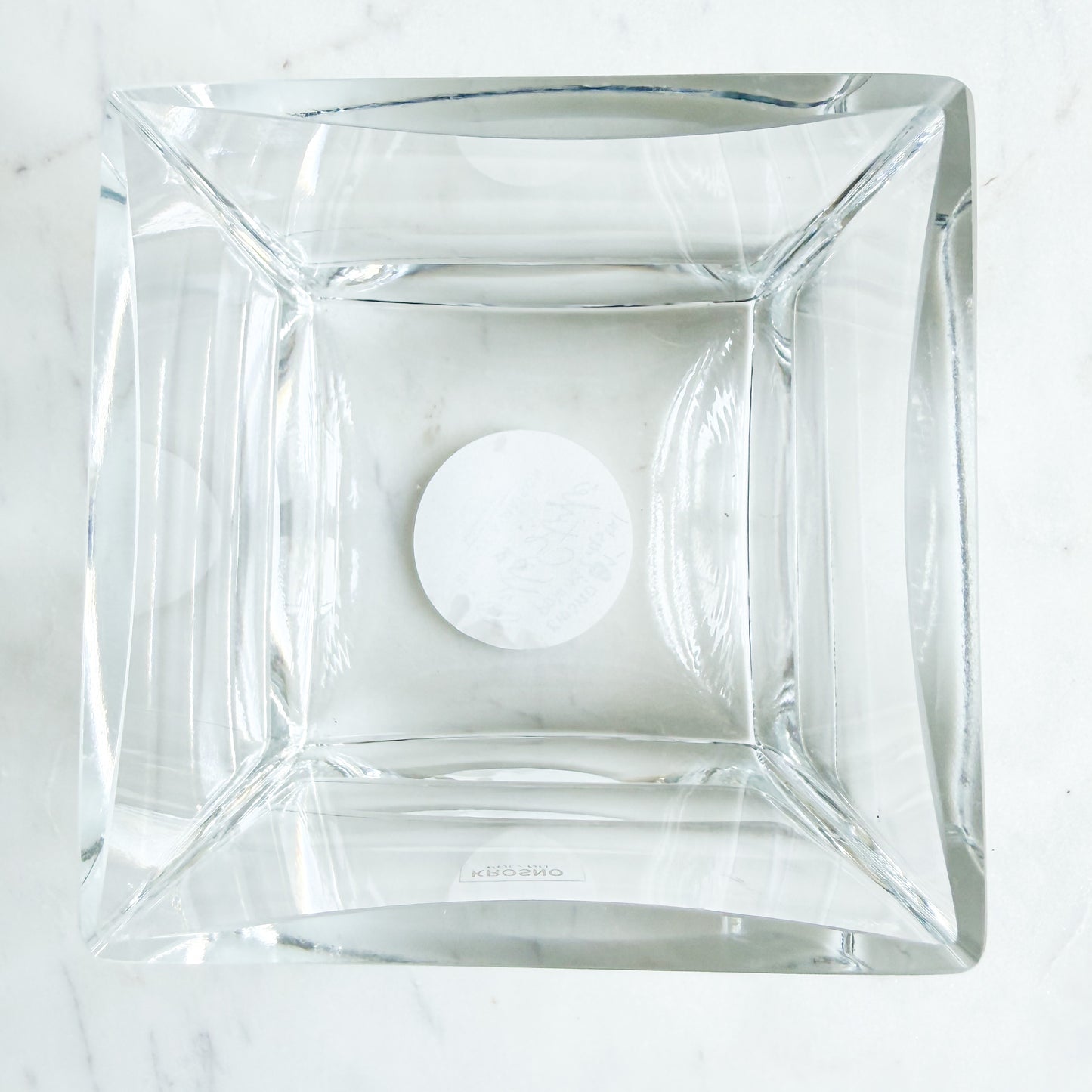 Krosno Poland Square Crystal Vintage Vase