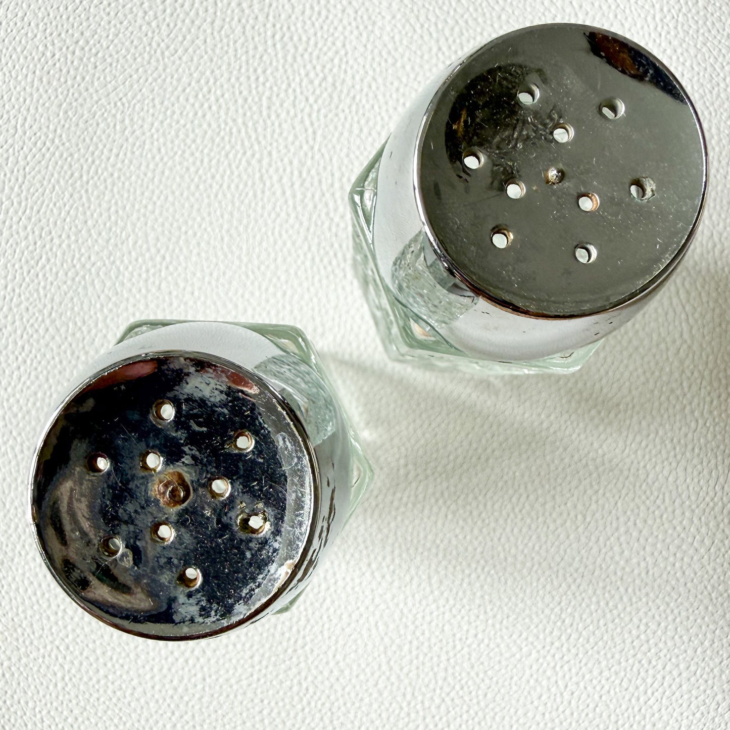 McAdams Vintage Anchor Hocking Wexford Salt Pepper Shaker Set