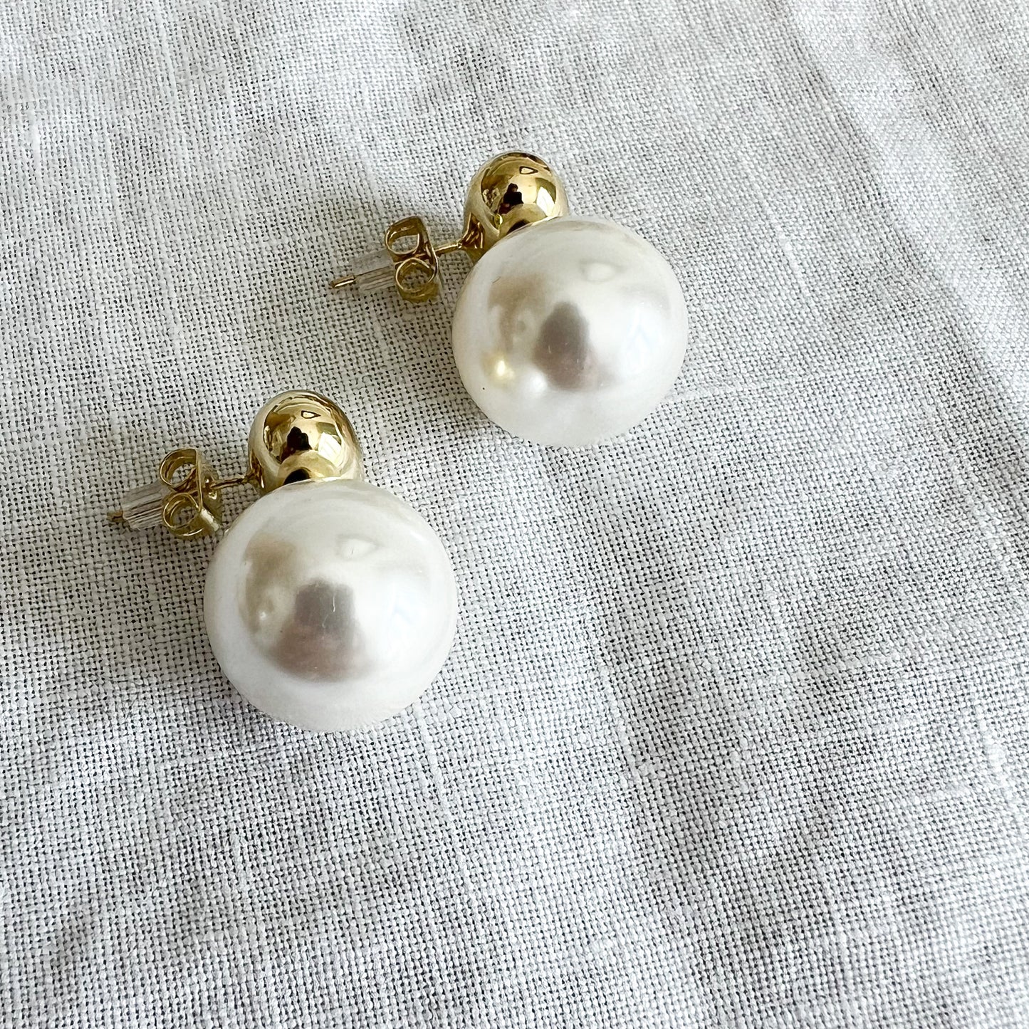 Bubble Faux Pearl Post Earrings