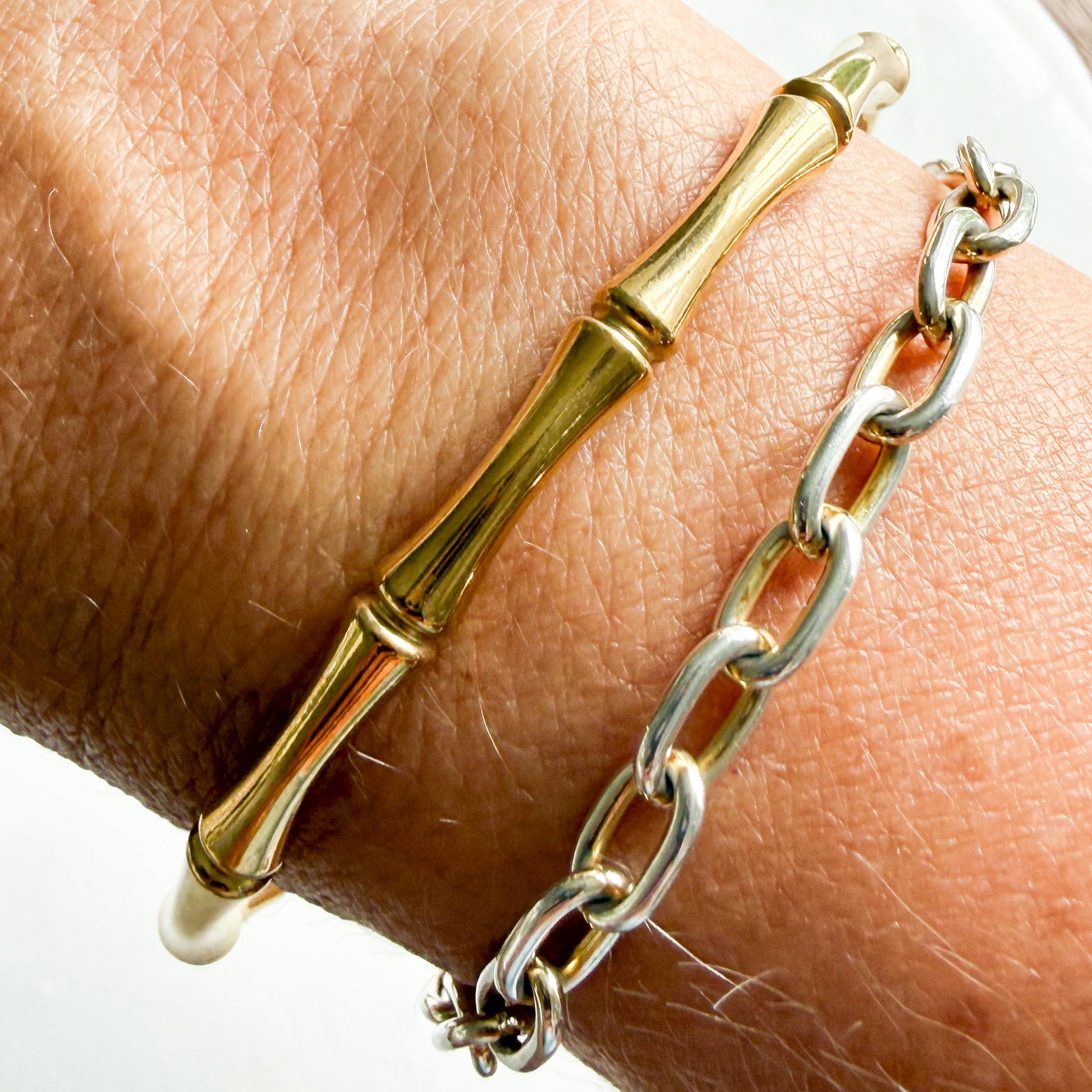 Bamboo Gold Cuff Bracelet - BelleStyle