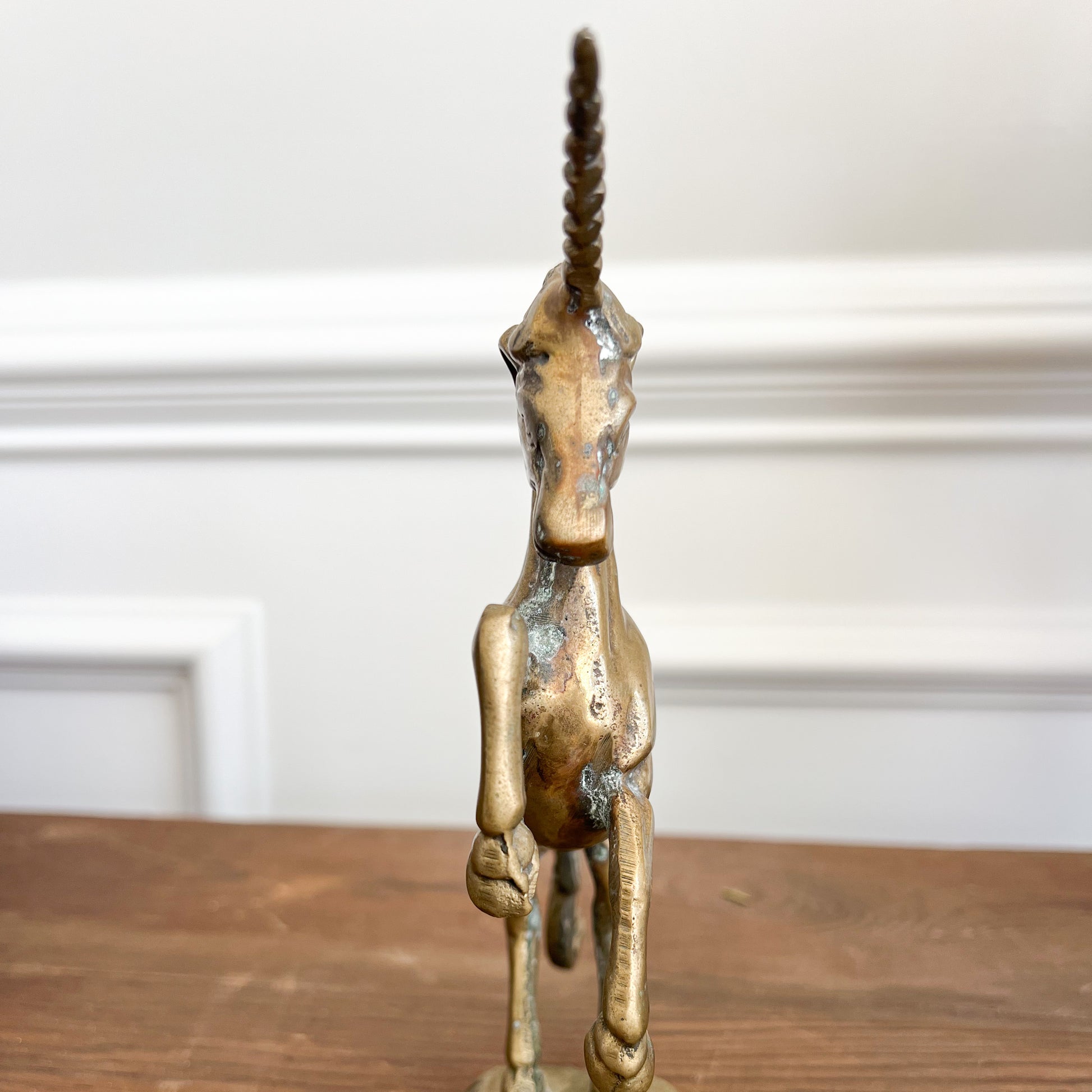 Unicorn Mid Century Modern Vintage Brass Figurine