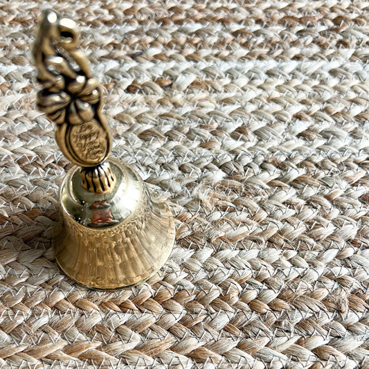 Be Happy Vintage Gold Brass Bell