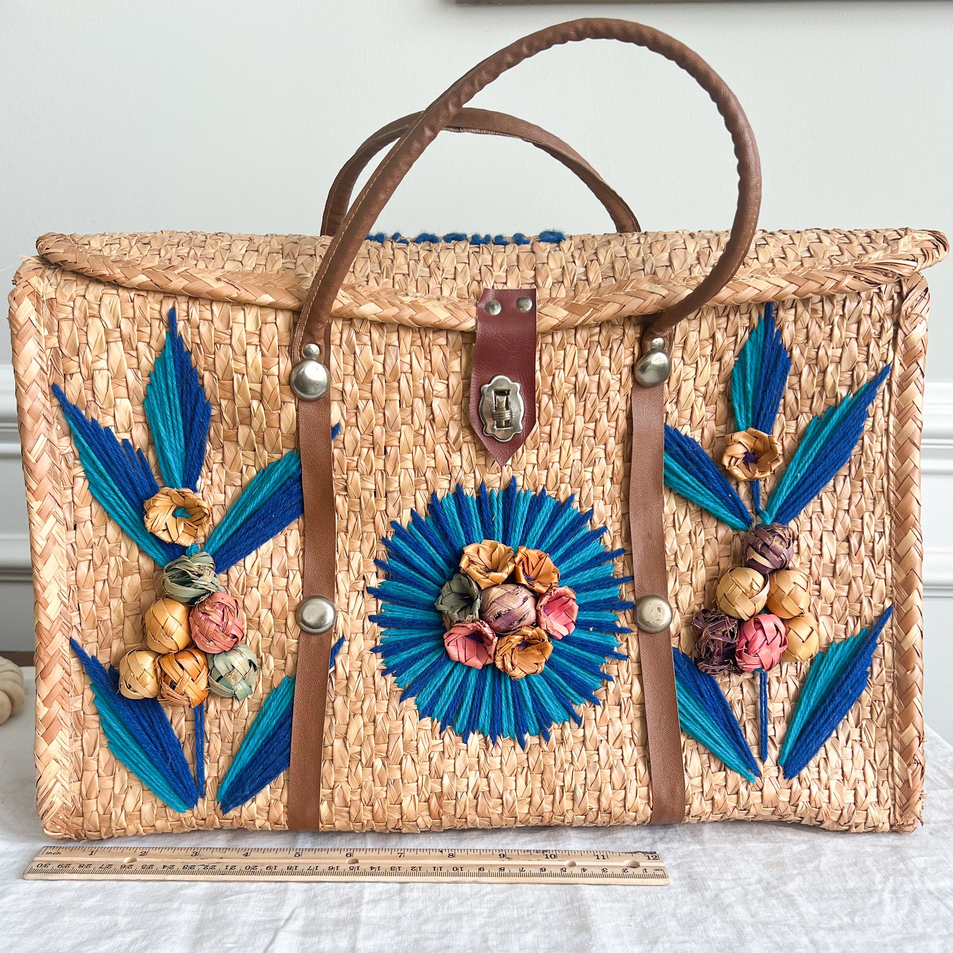 Acapulco Vintage Woven Large Tote Bag