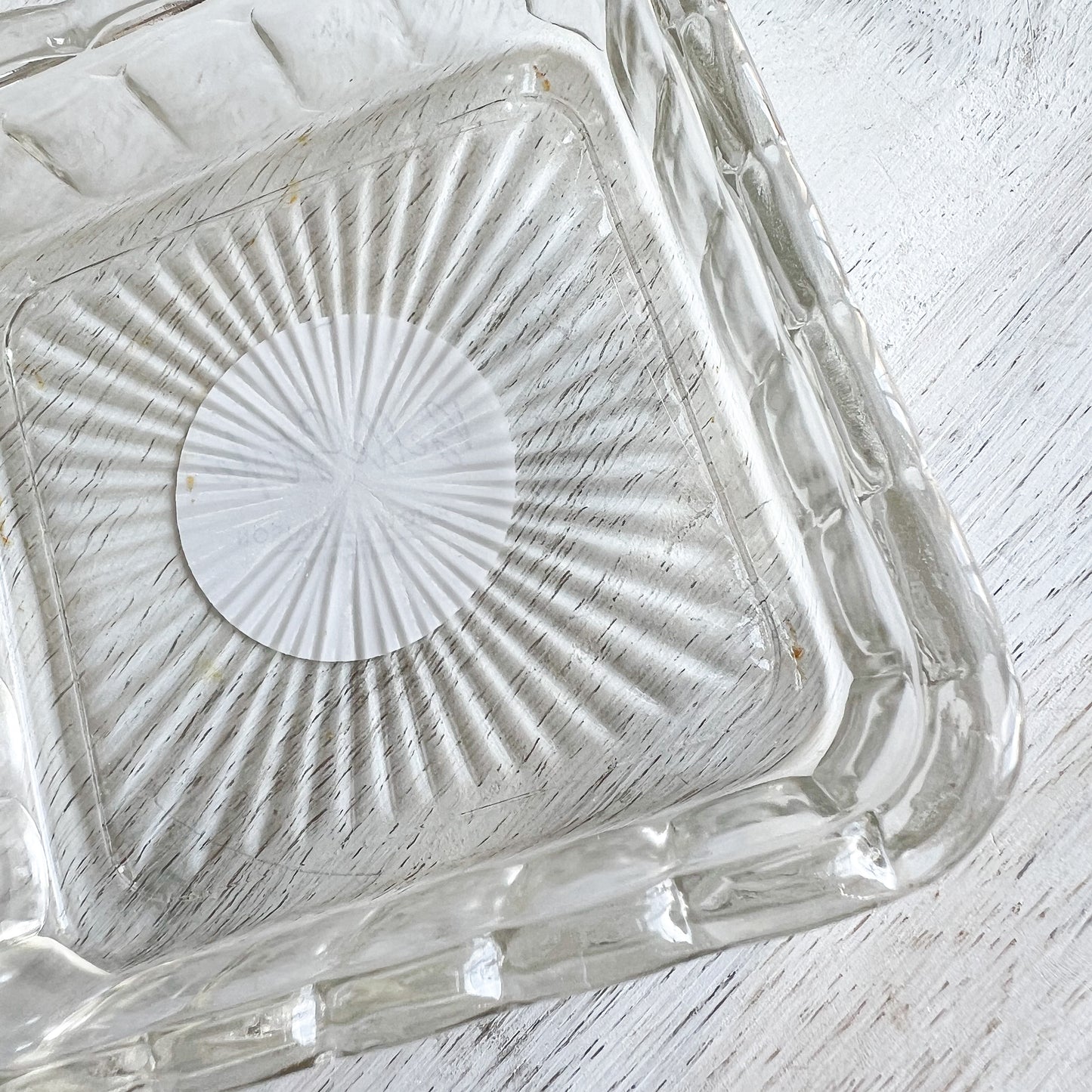 Bingham Scalloped Square Vintage Sustainable Glass Jewelry Dish