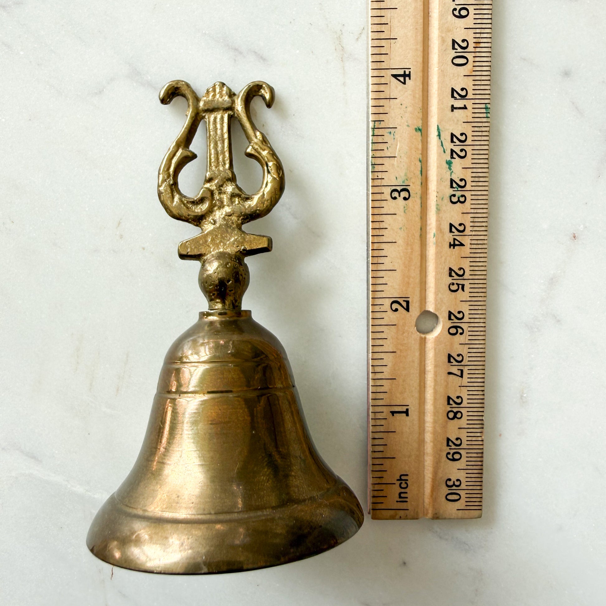 Tulip Antique Brass Dinner Bell