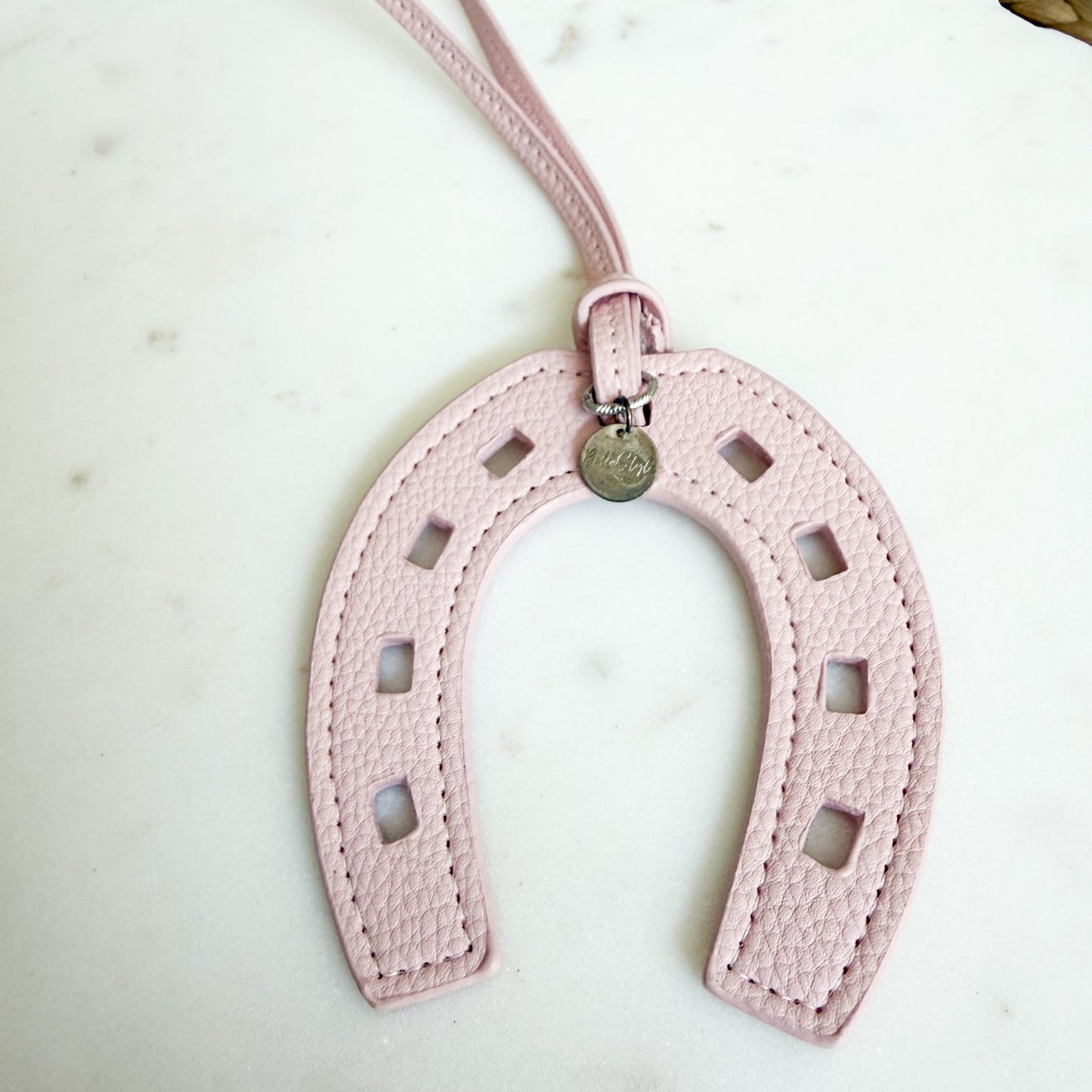 Horseshoe Faux Leather Purse Bag Charm