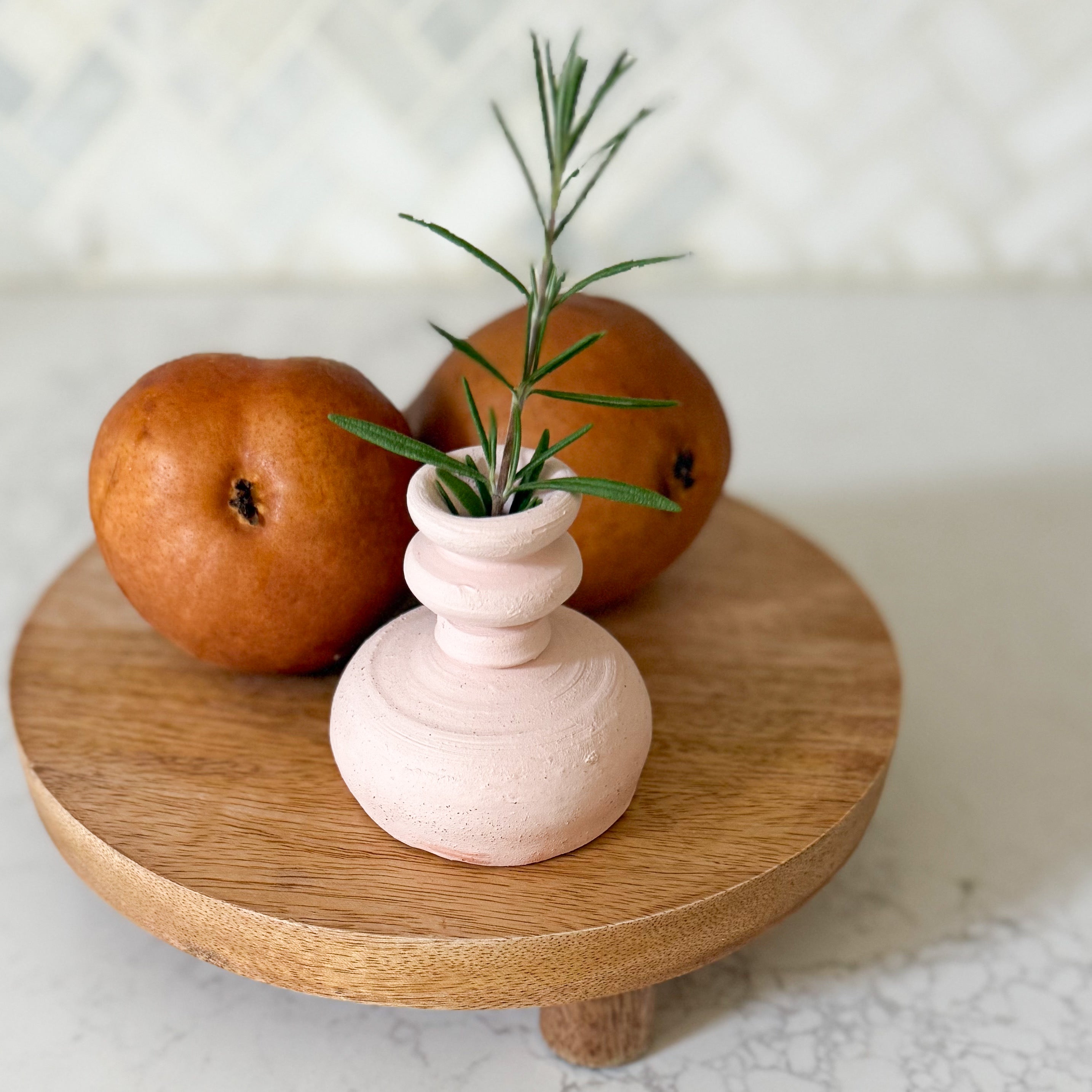 Terra Cotta Artisan Handmade Stem Vase