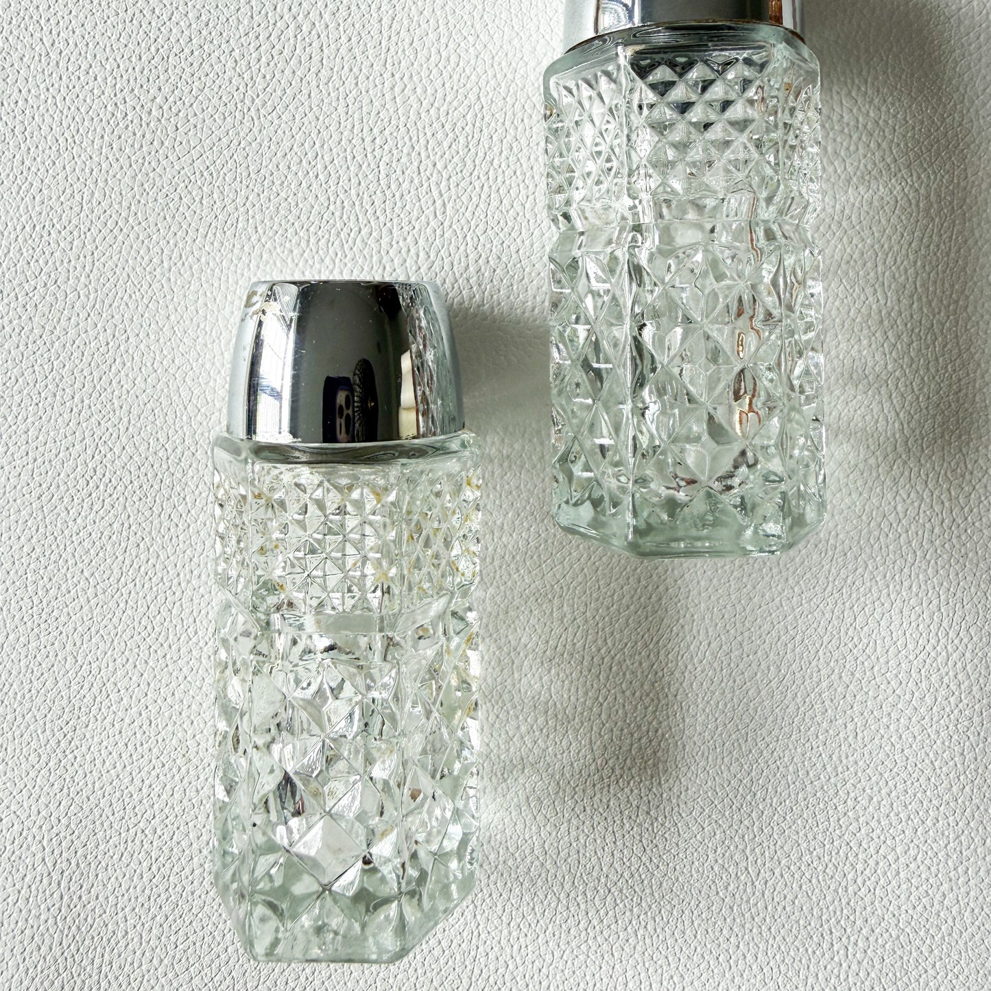 McAdams Vintage Anchor Hocking Wexford Salt Pepper Shaker Set