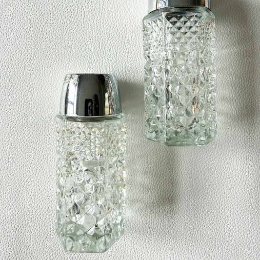 McAdams Vintage Anchor Hocking Wexford Salt Pepper Shaker Set