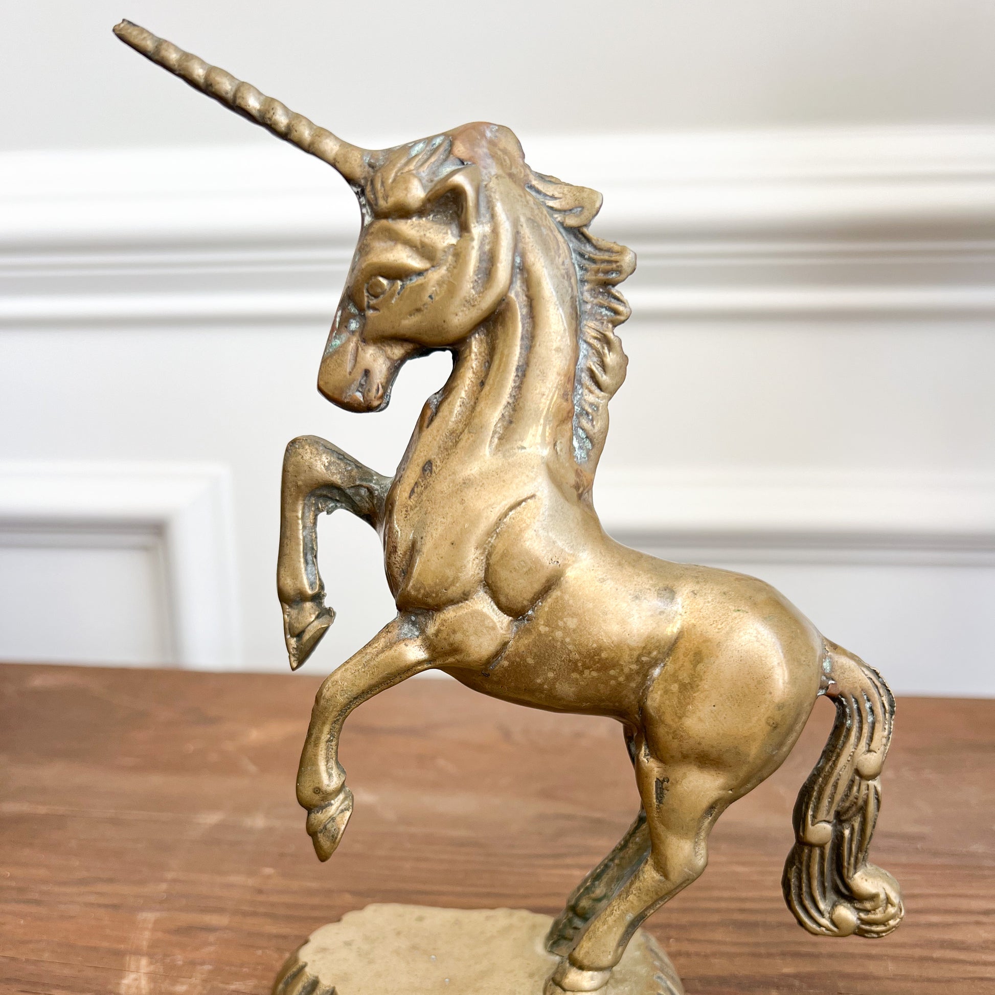 Unicorn Mid Century Modern Vintage Brass Figurine