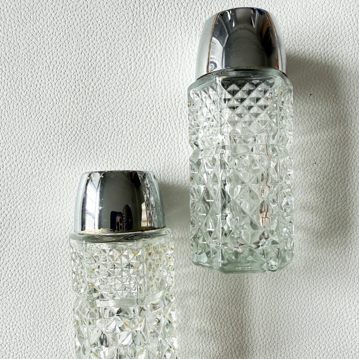 McAdams Vintage Anchor Hocking Wexford Salt Pepper Shaker Set