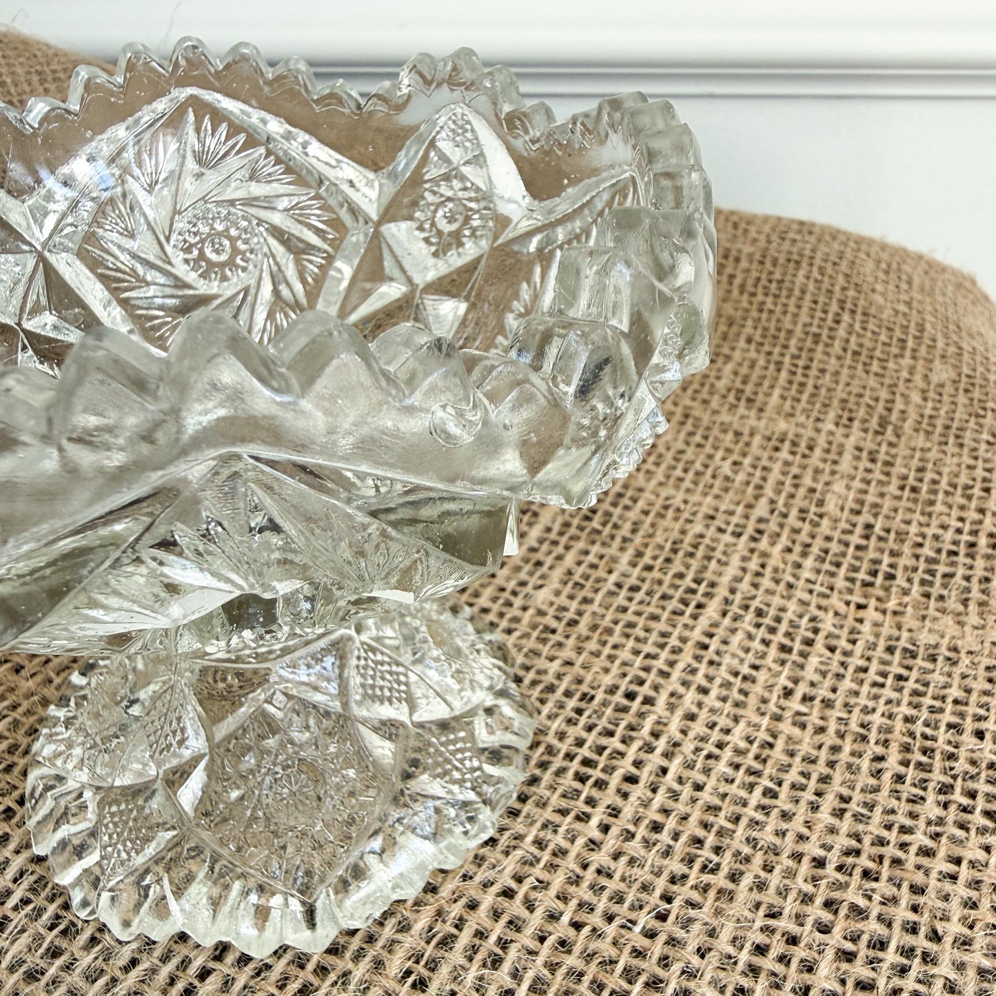 Aragon Vintage Glass Crystal Jewelry Bowl