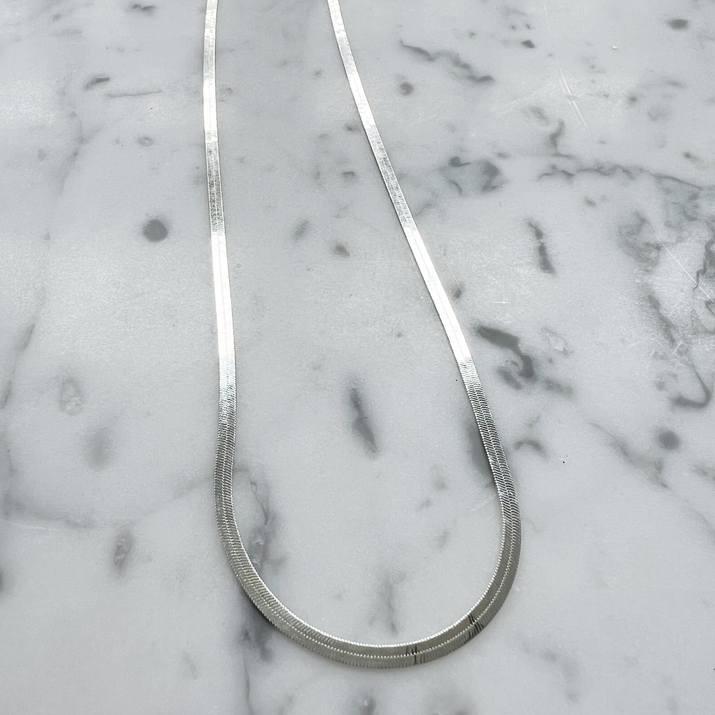 Herringbone 925 Silver 18” Chain