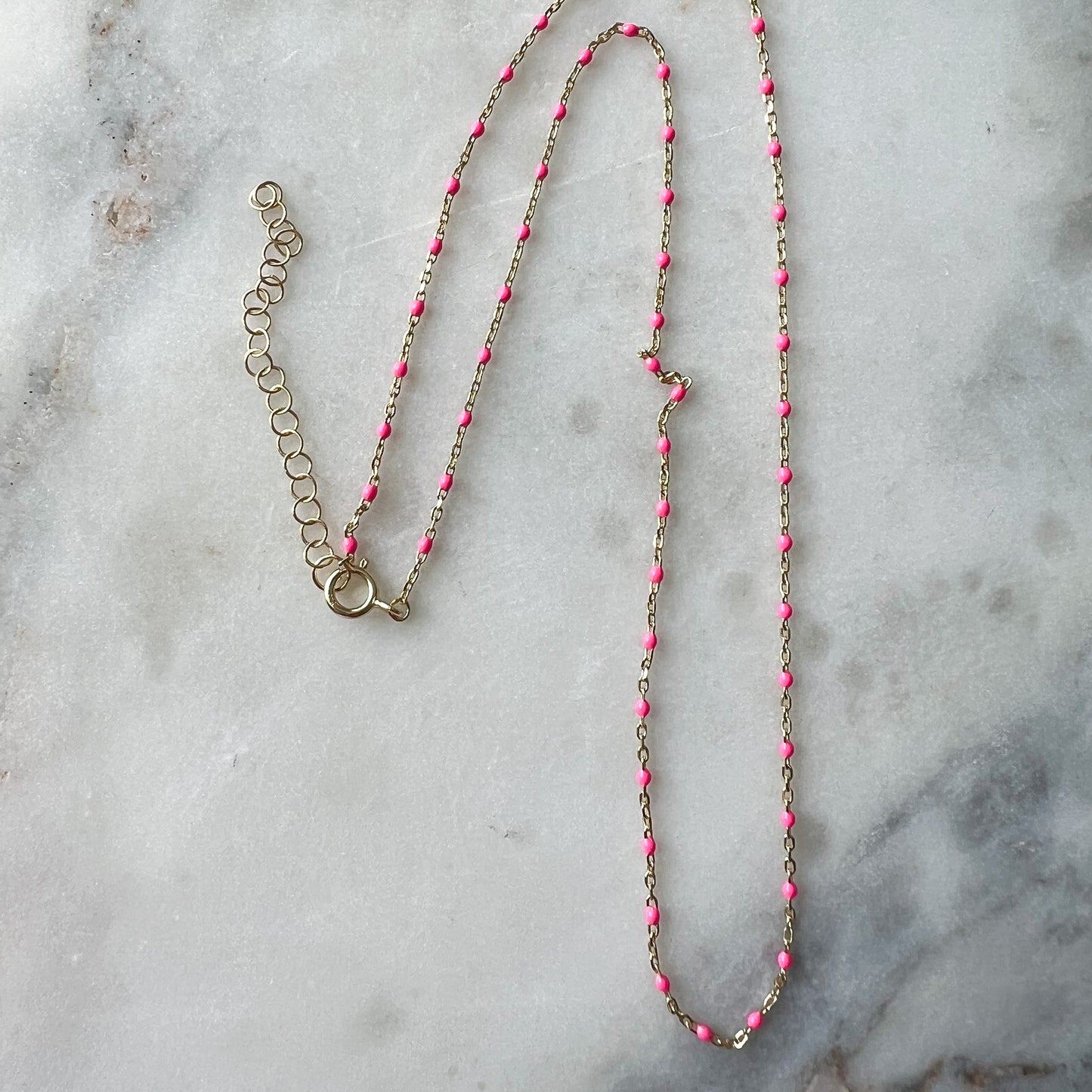 Charlie Color Beaded Chain Necklace