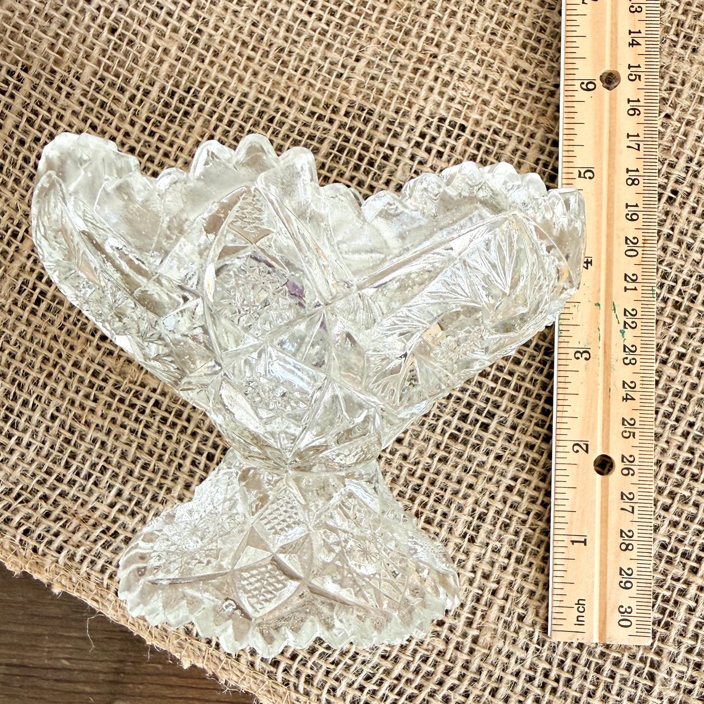 Aragon Vintage Glass Crystal Jewelry Bowl
