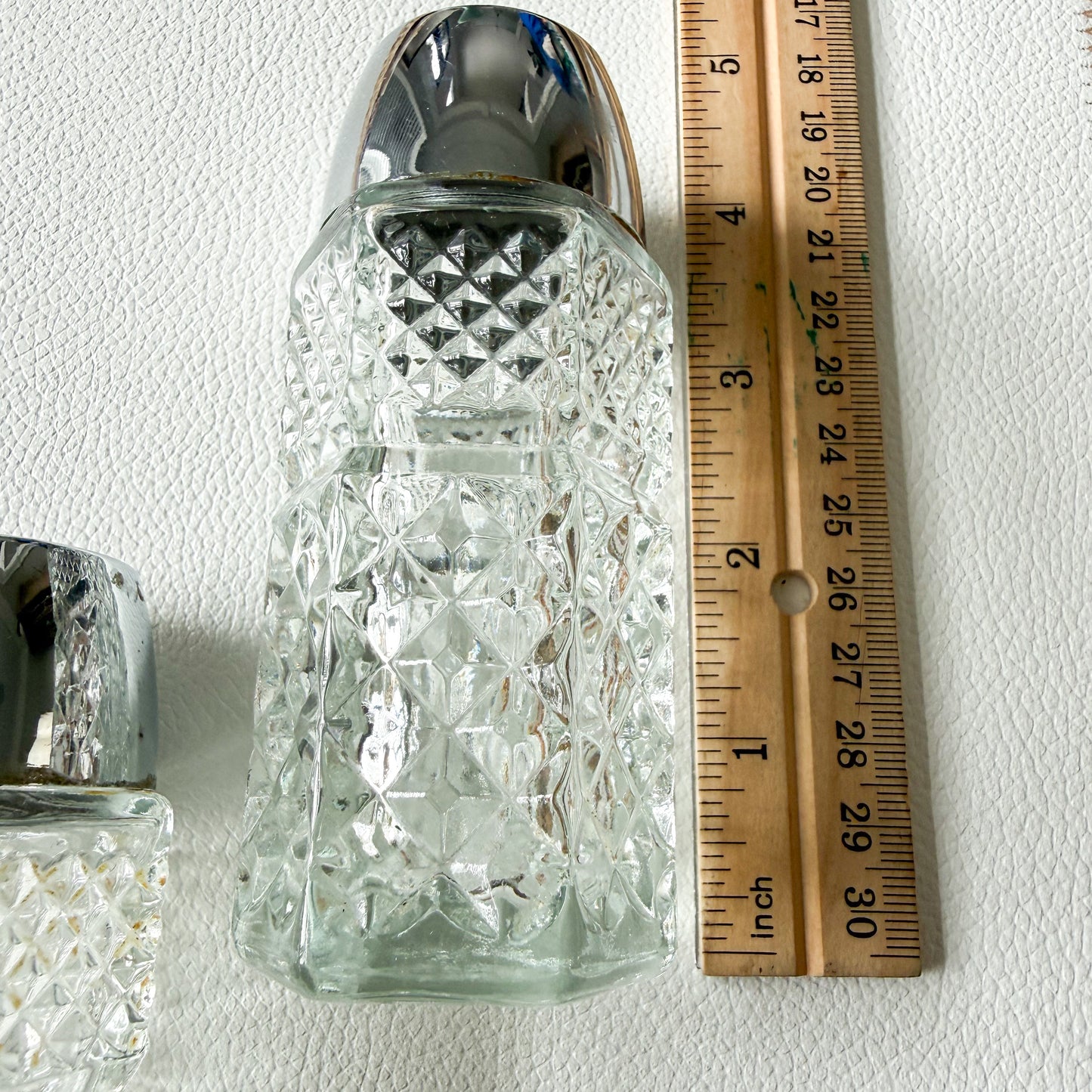 McAdams Vintage Anchor Hocking Wexford Salt Pepper Shaker Set