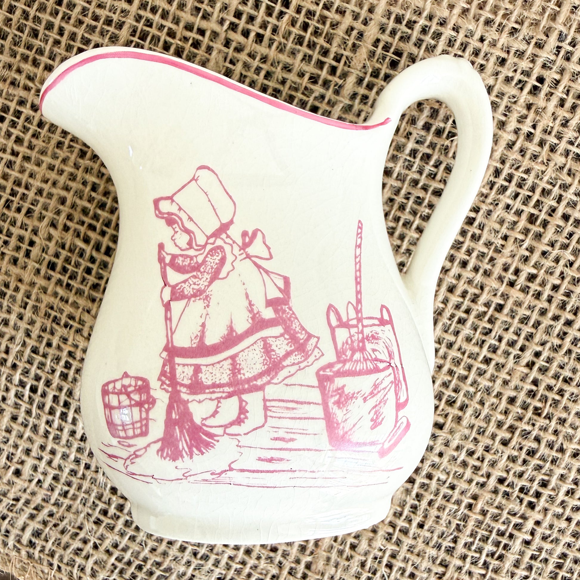 Cinderella Hand Painted Porcelain Royal Crownford Ironstone Creamer