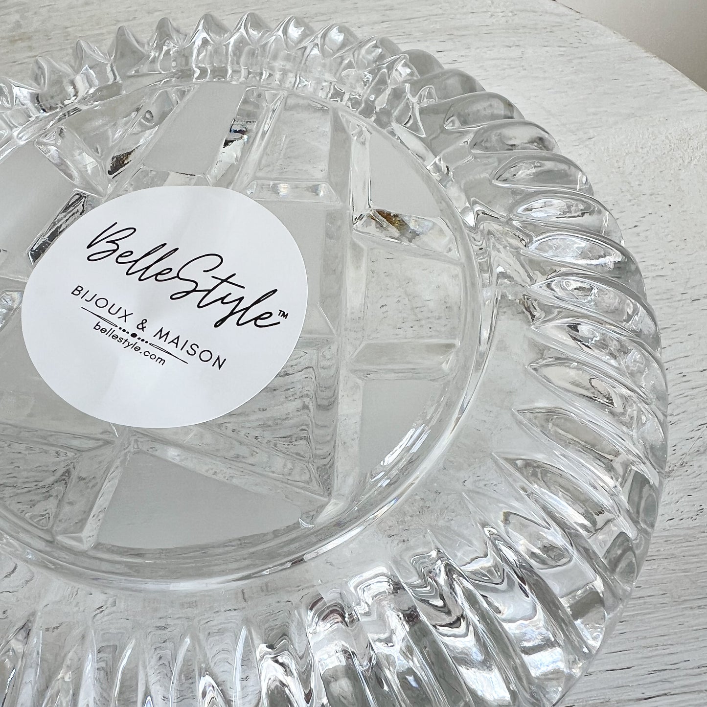 Jigsaw Vintage Ashtray Crystal Jewelry Bowl