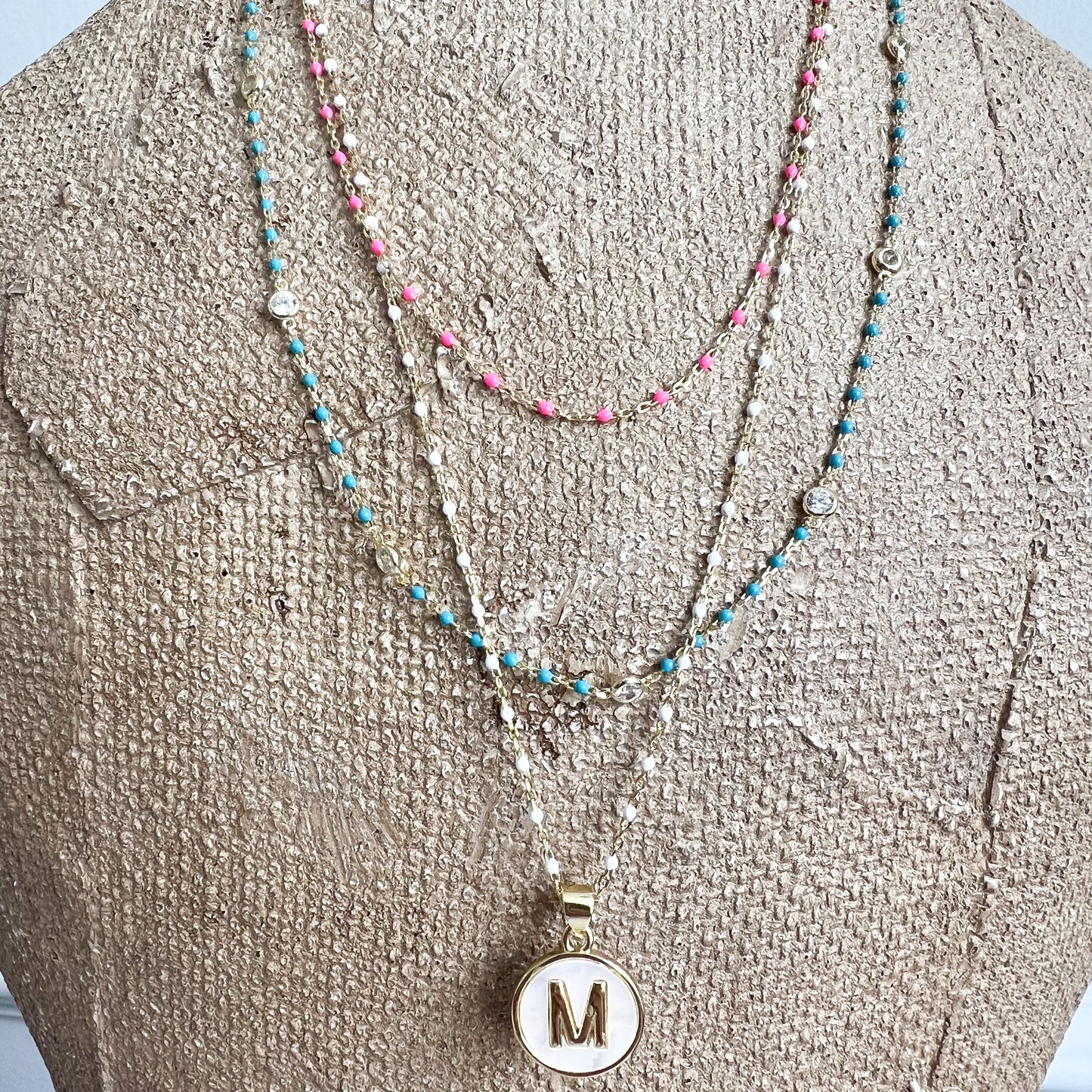 Charlie Color Beaded Chain Necklace