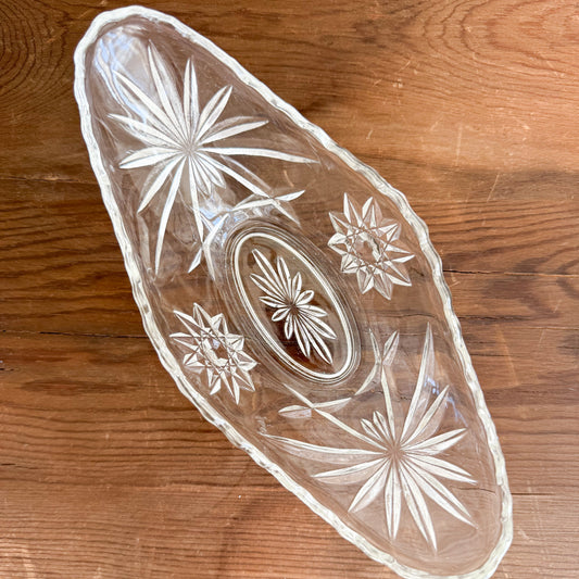 Starburst Vintage Crystal Jewelry Bowl