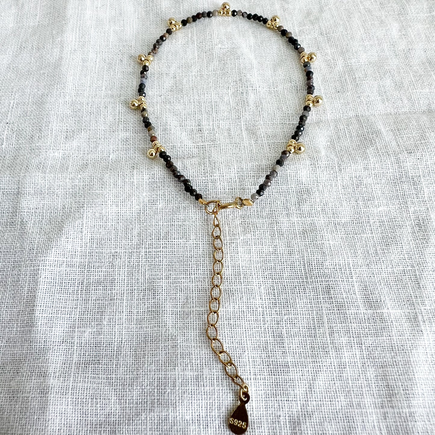 Sparrow 925 Beaded Gold Bracelet