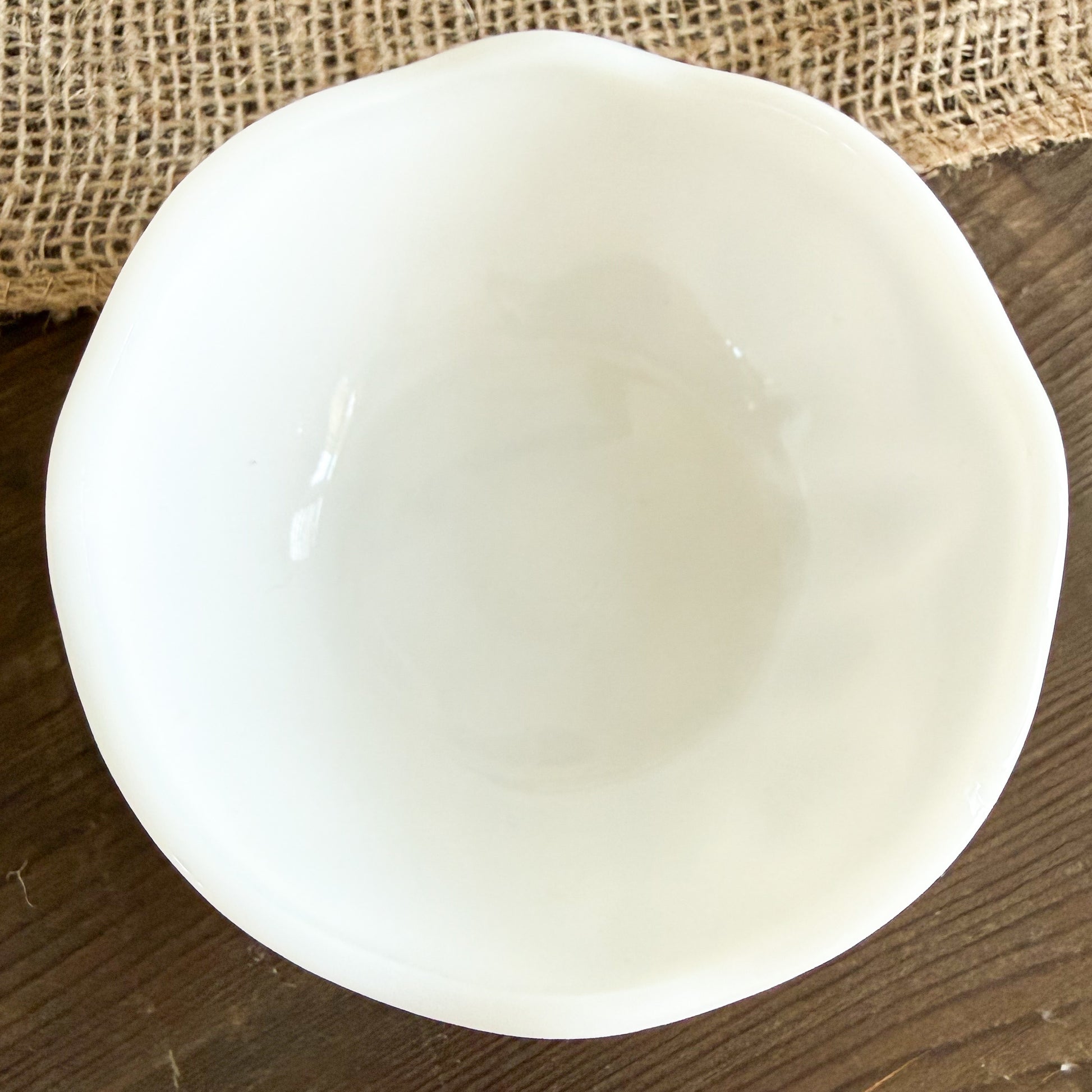 Swan Milk White Vintage Jewelry Bowl