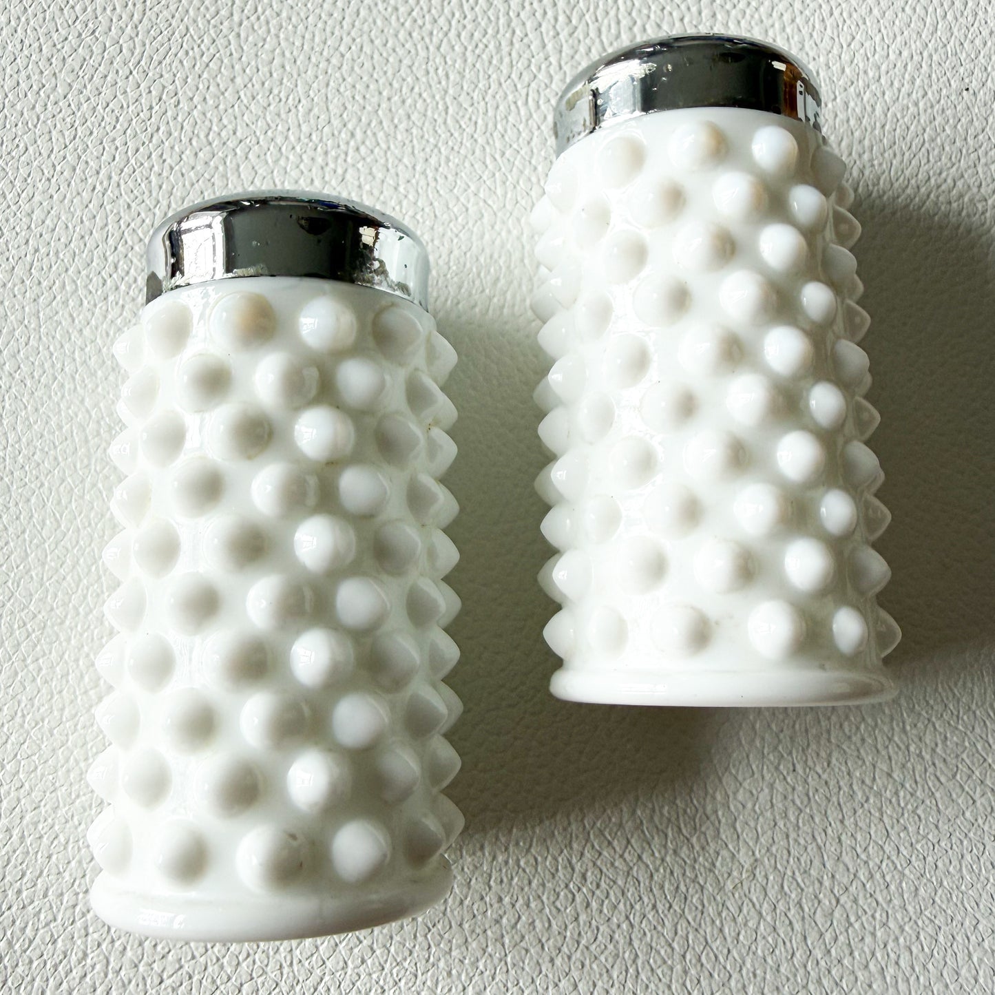 Nantucket Vintage Milk Glass Salt & Pepper Shakers - BelleStyle