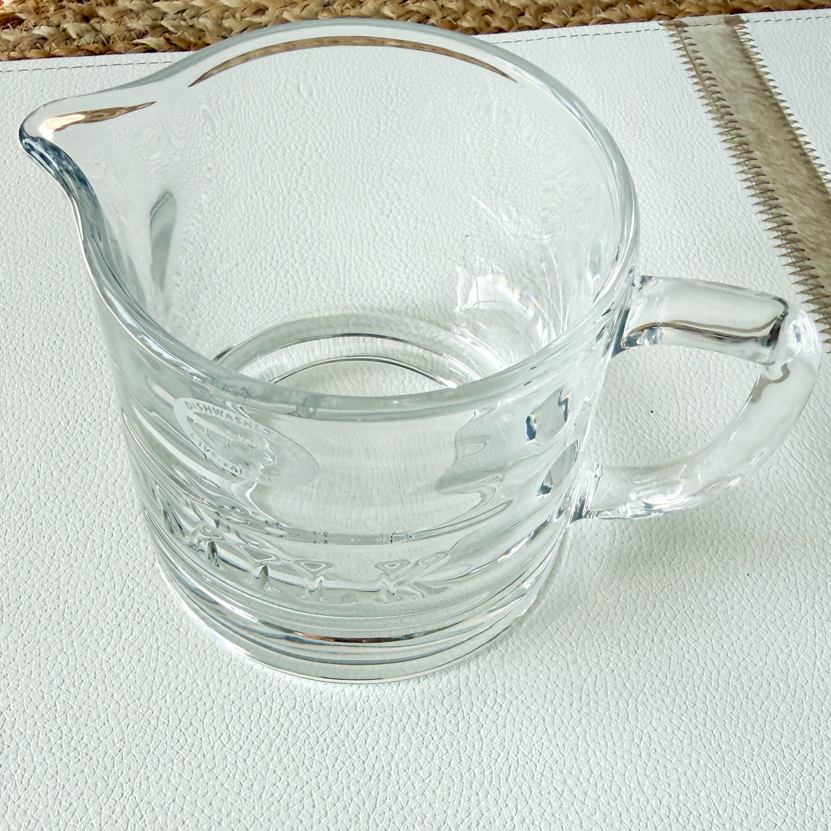 Betty Vintage Abbott Crystal Milk Creamer Jug with Handle - BelleStyle
