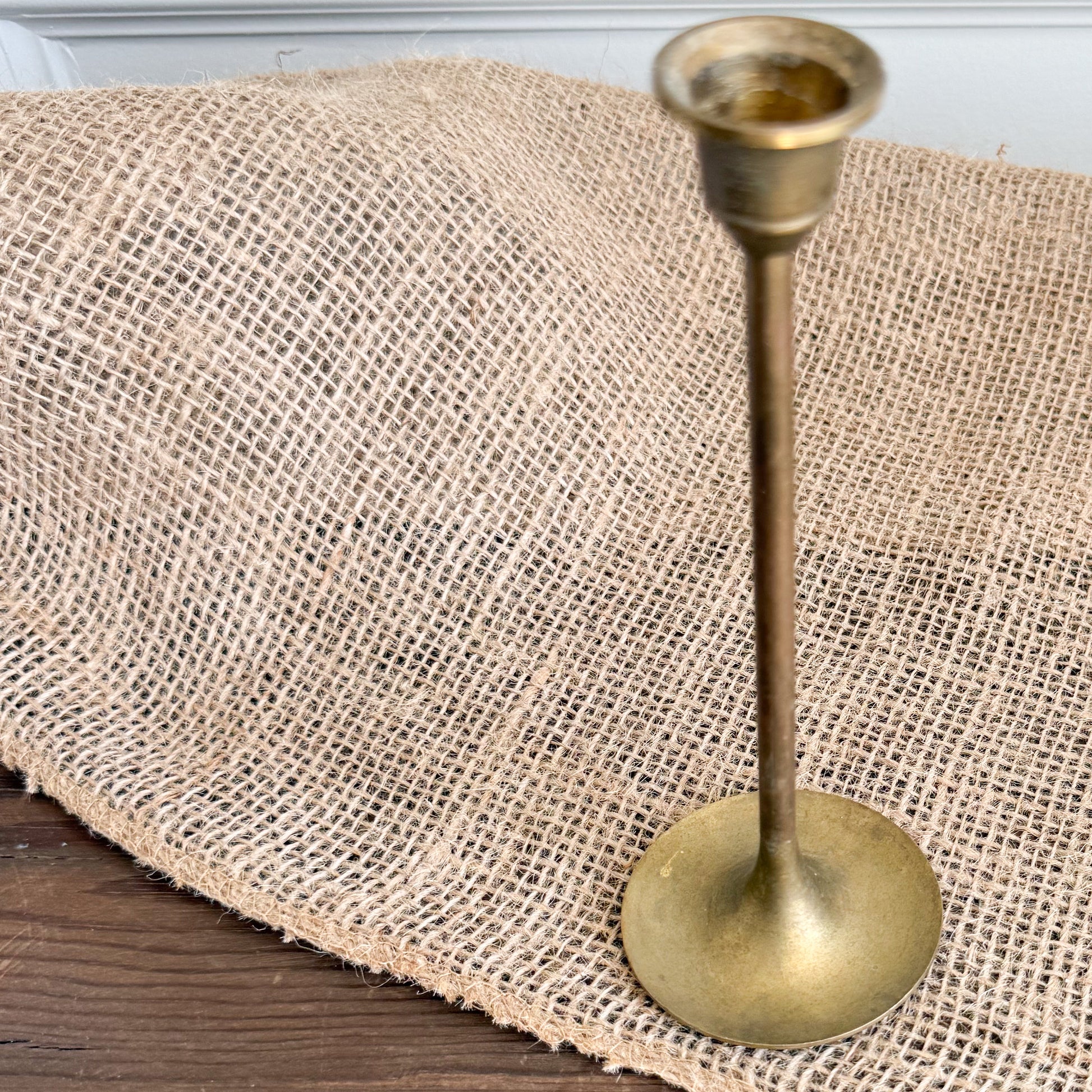 Trumpet Vintage Brass Candle Holder