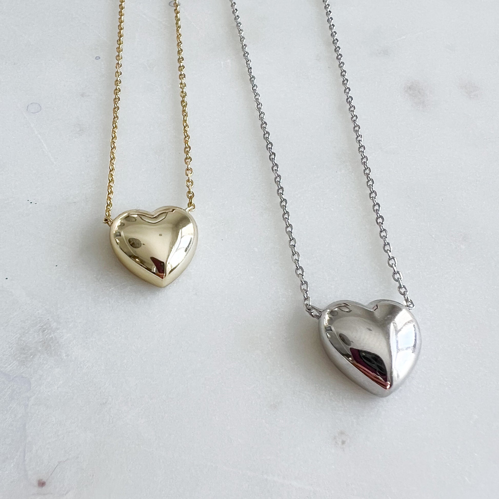 Corona Puff Heart 925 Necklace