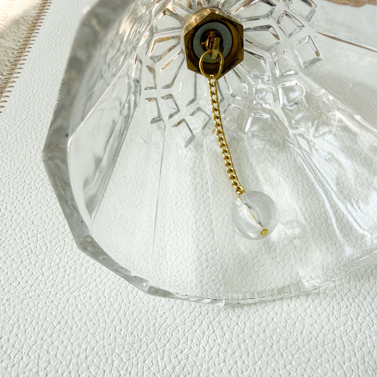 Oliver Vintage Crystal Bell with Patina Brass Handle - BelleStyle