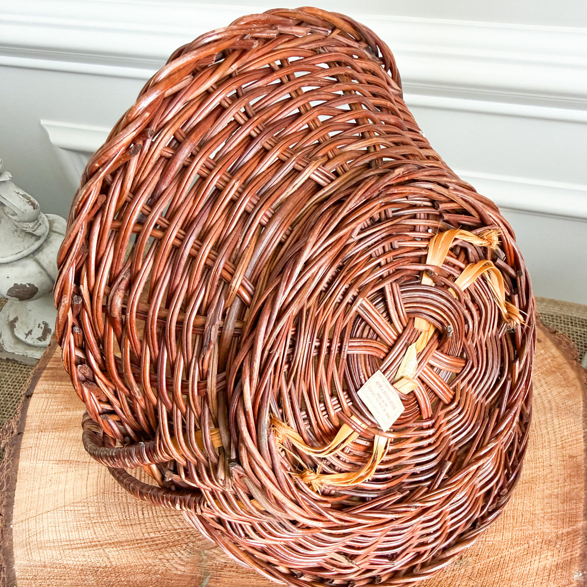 Cherry Vintage Small French Market Gathering Basket