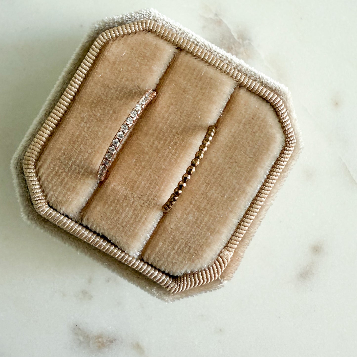 Emerson Rose Gold 925 Sterling Silver Ring Set