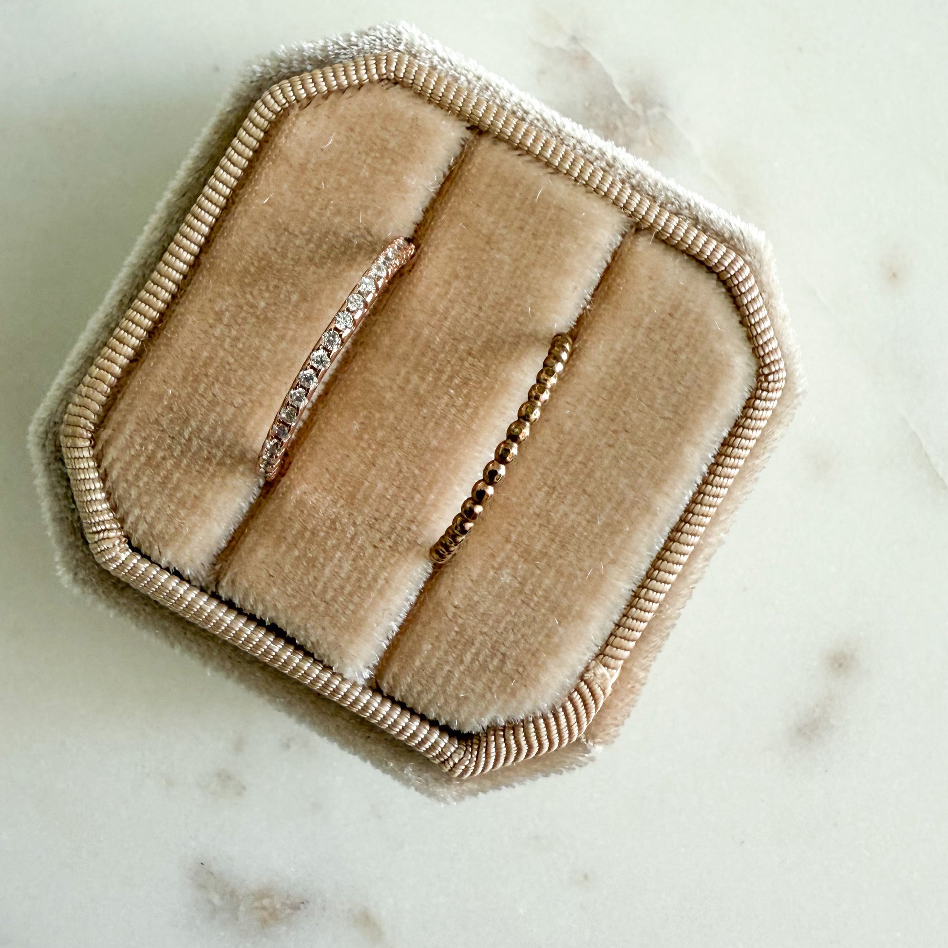 Emerson Rose Gold 925 Sterling Silver Ring Set