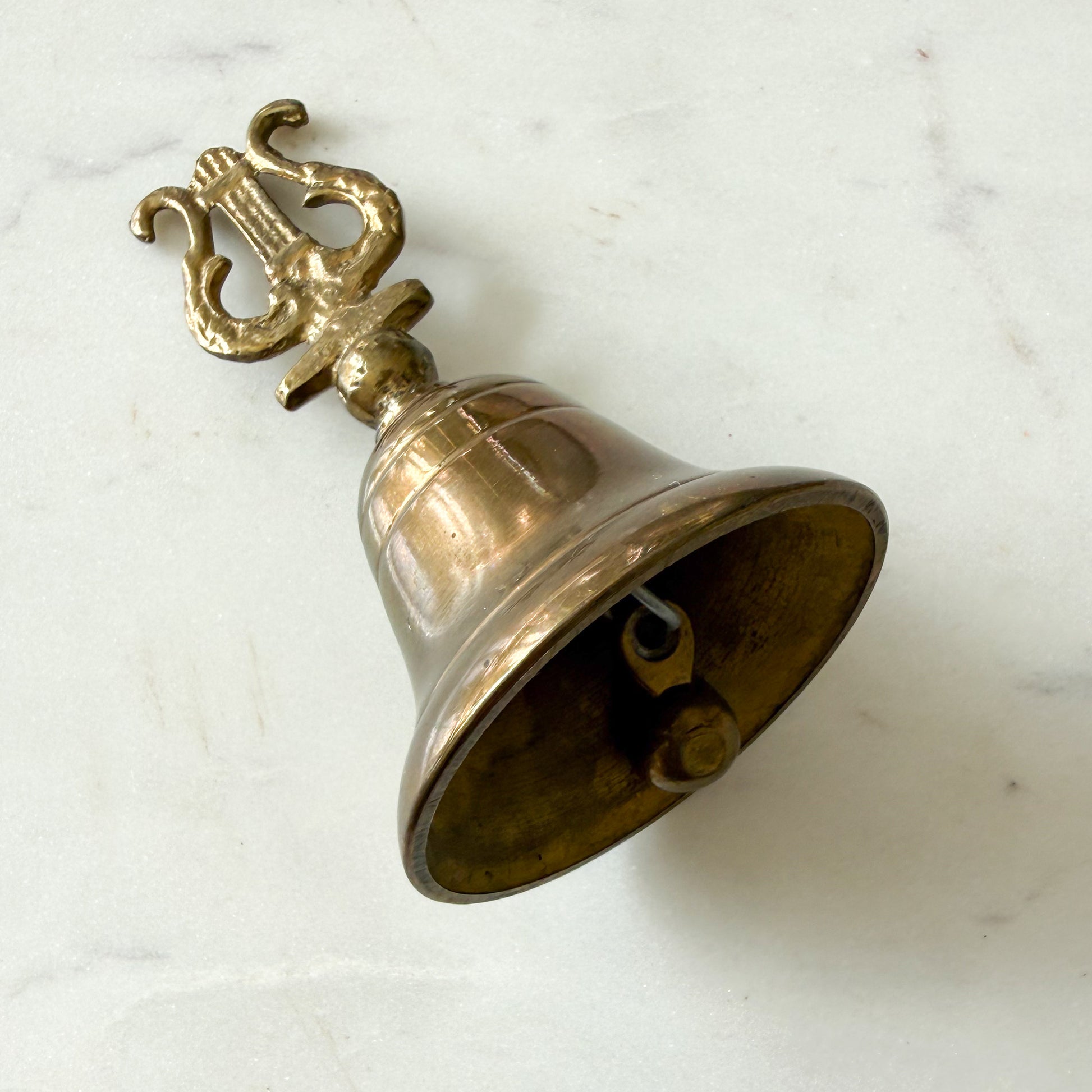 Tulip Antique Brass Dinner Bell