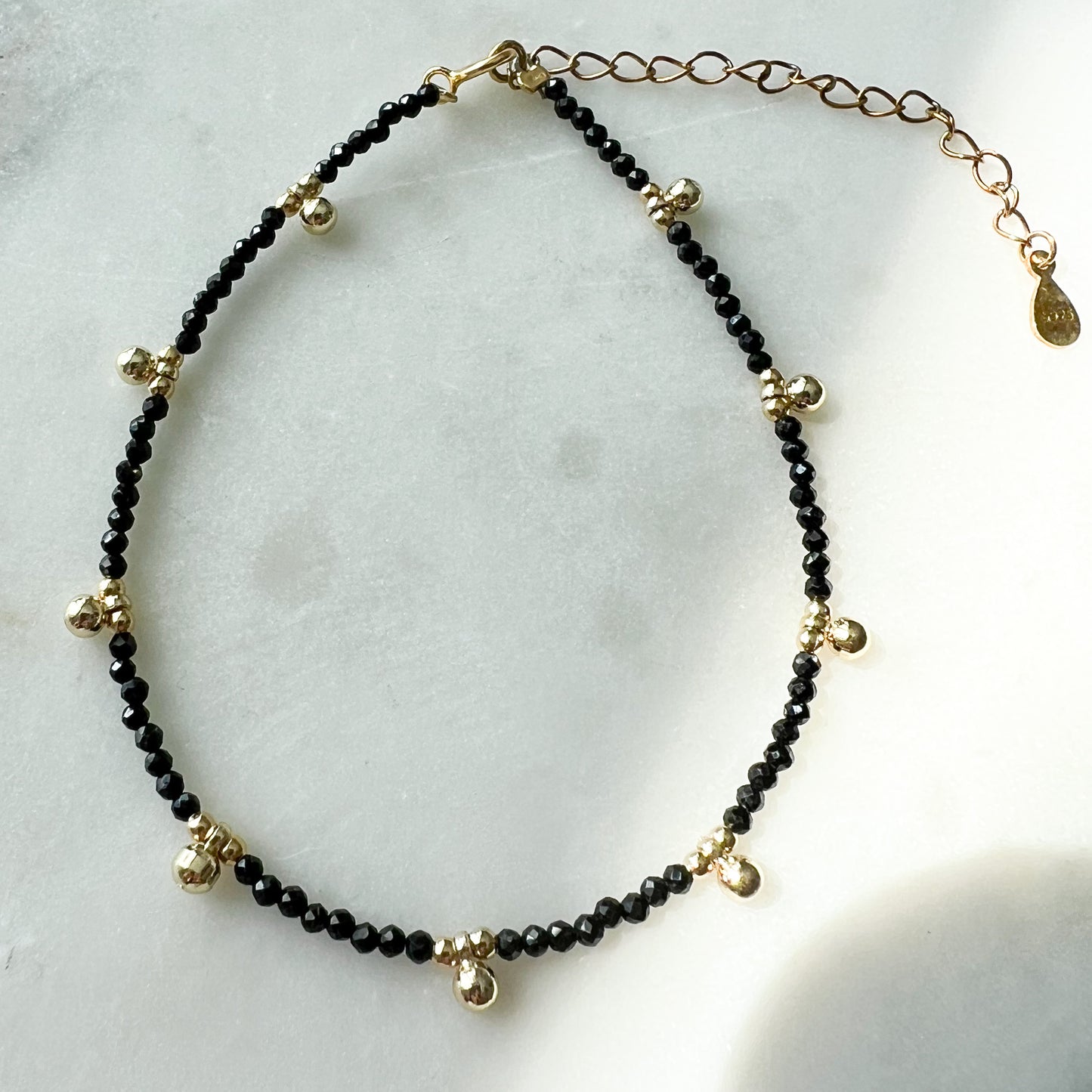 Sparrow 925 Beaded Gold Bracelet